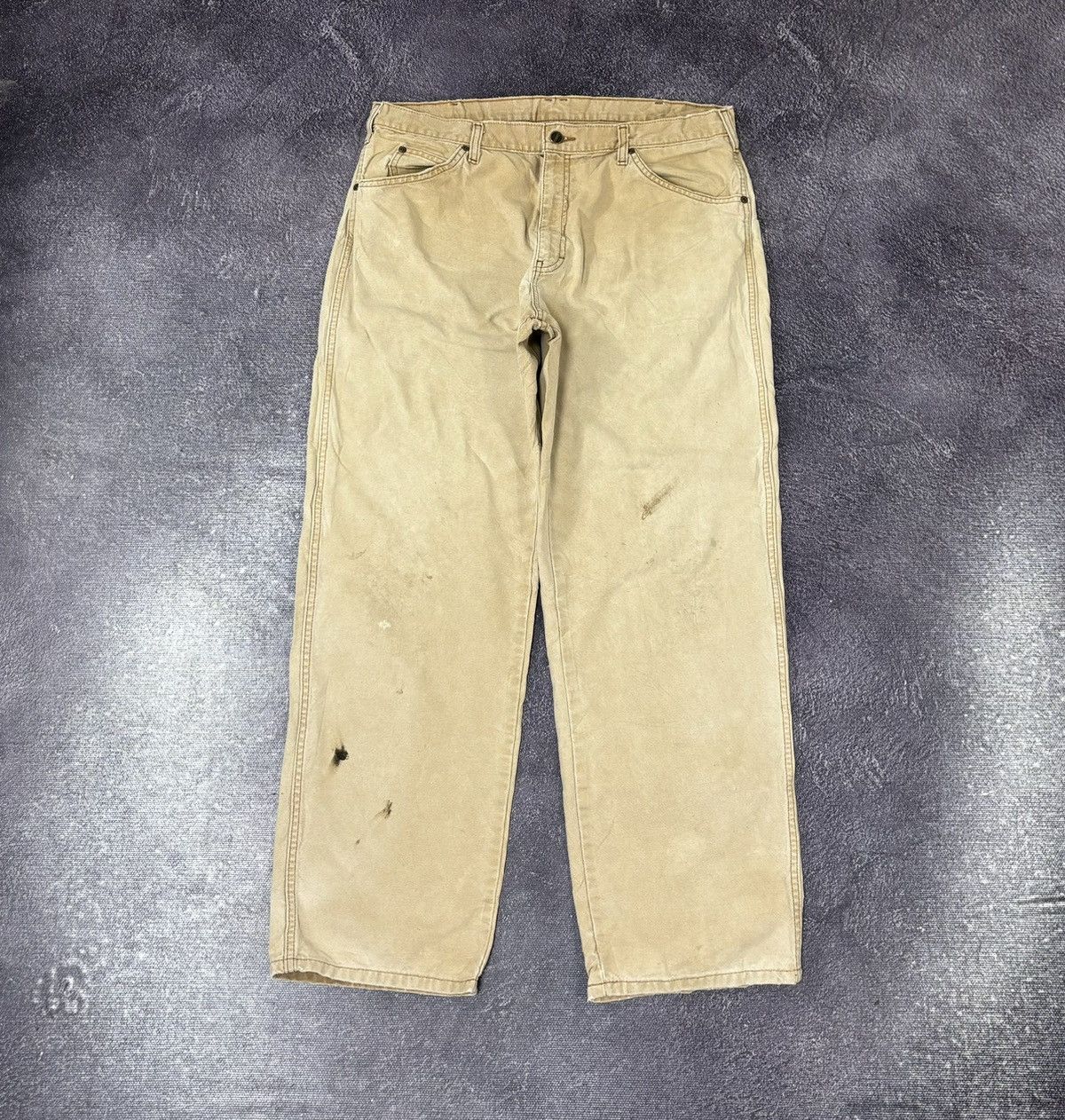 Dickies Vintage Dickies Faded Cream USA Hype Baggy Pants Jeans Size US 36 / EU 52 - 2 Thumbnail