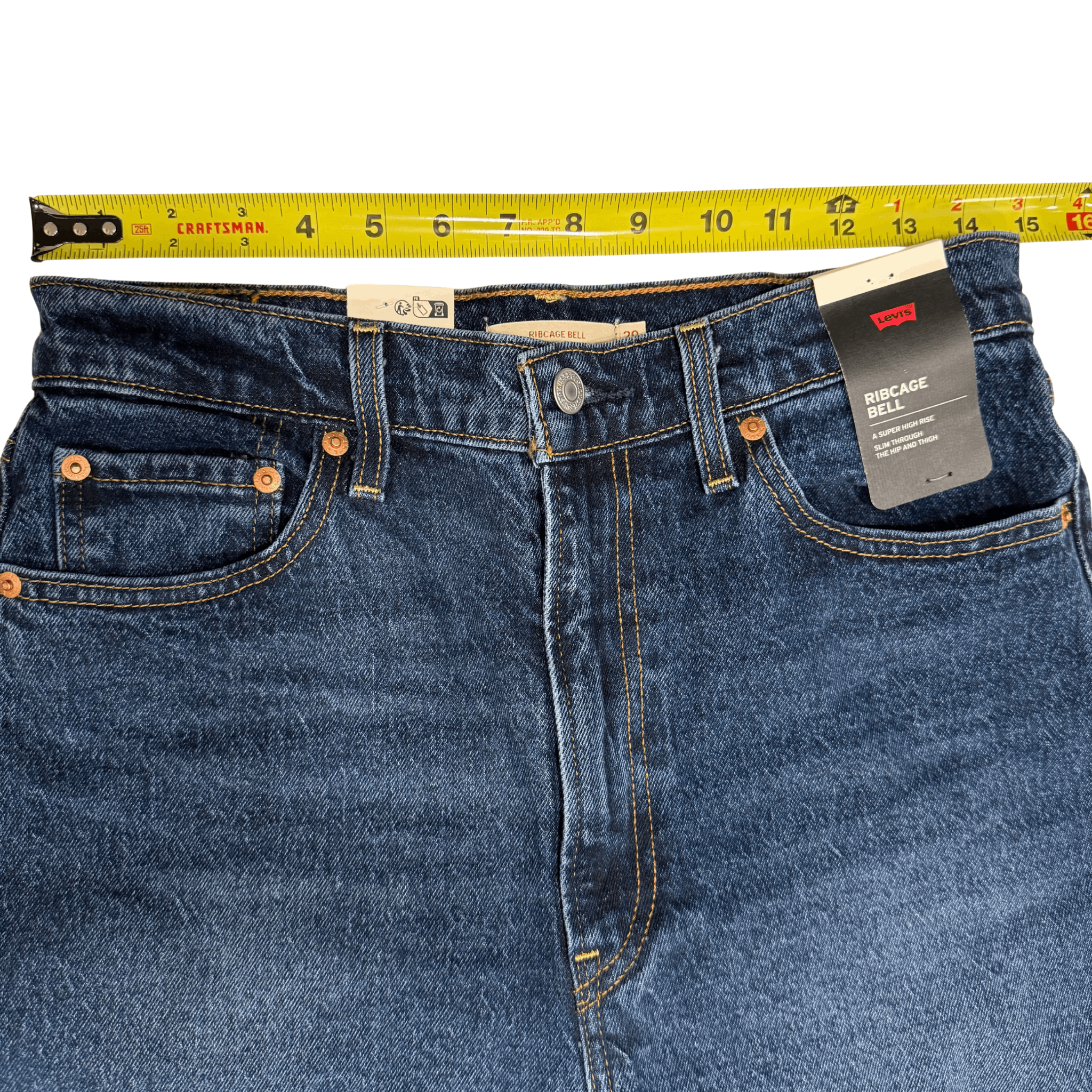 Levi's New With Tags Levi's Ribcage Bell Bottom Jeans Size 29" - 6 Thumbnail
