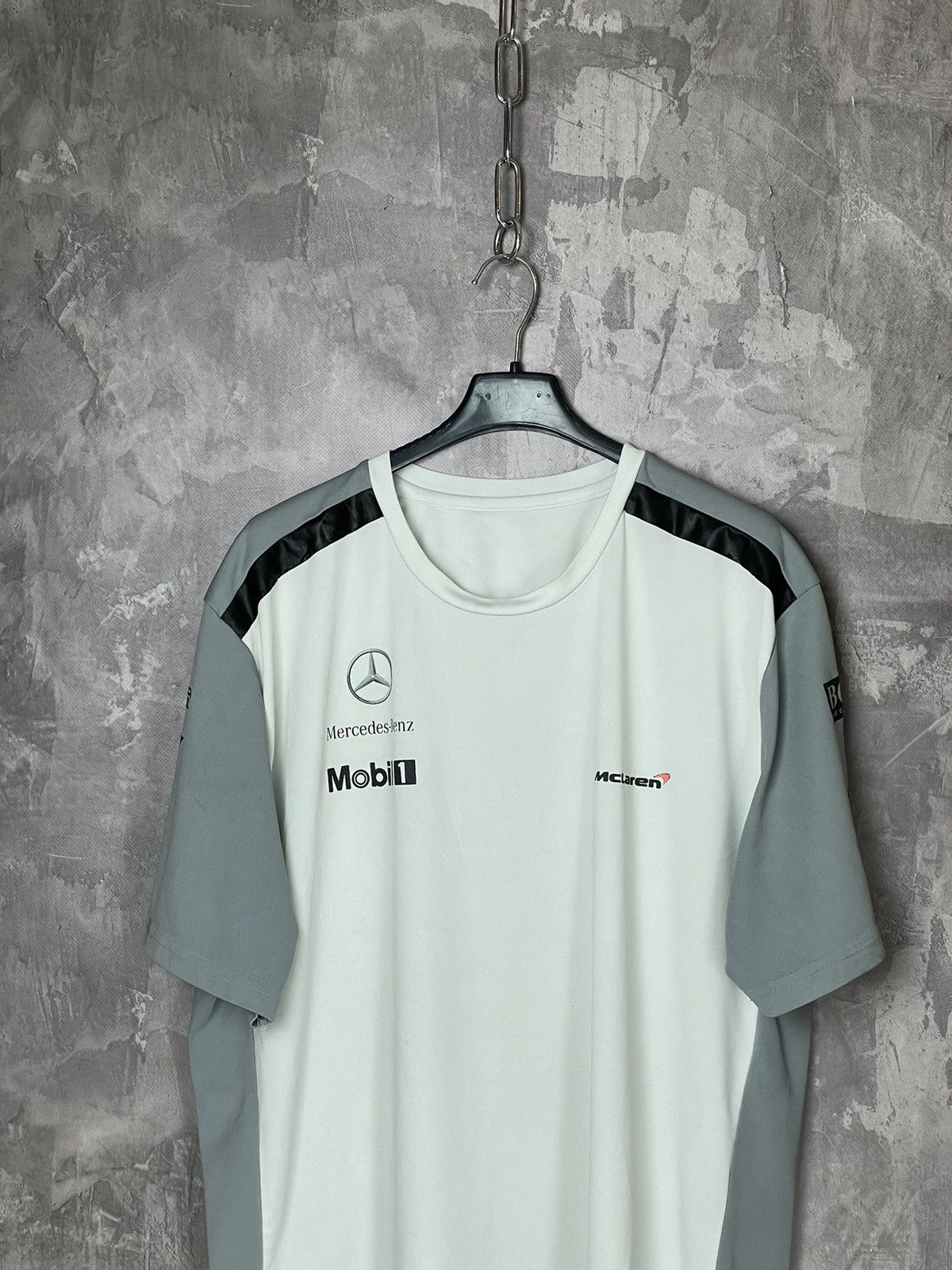 Vintage Mercedes Mclaren Racing Rare Sport Jersey T shirt Size US M / EU 48-50 / 2 - 2 Thumbnail