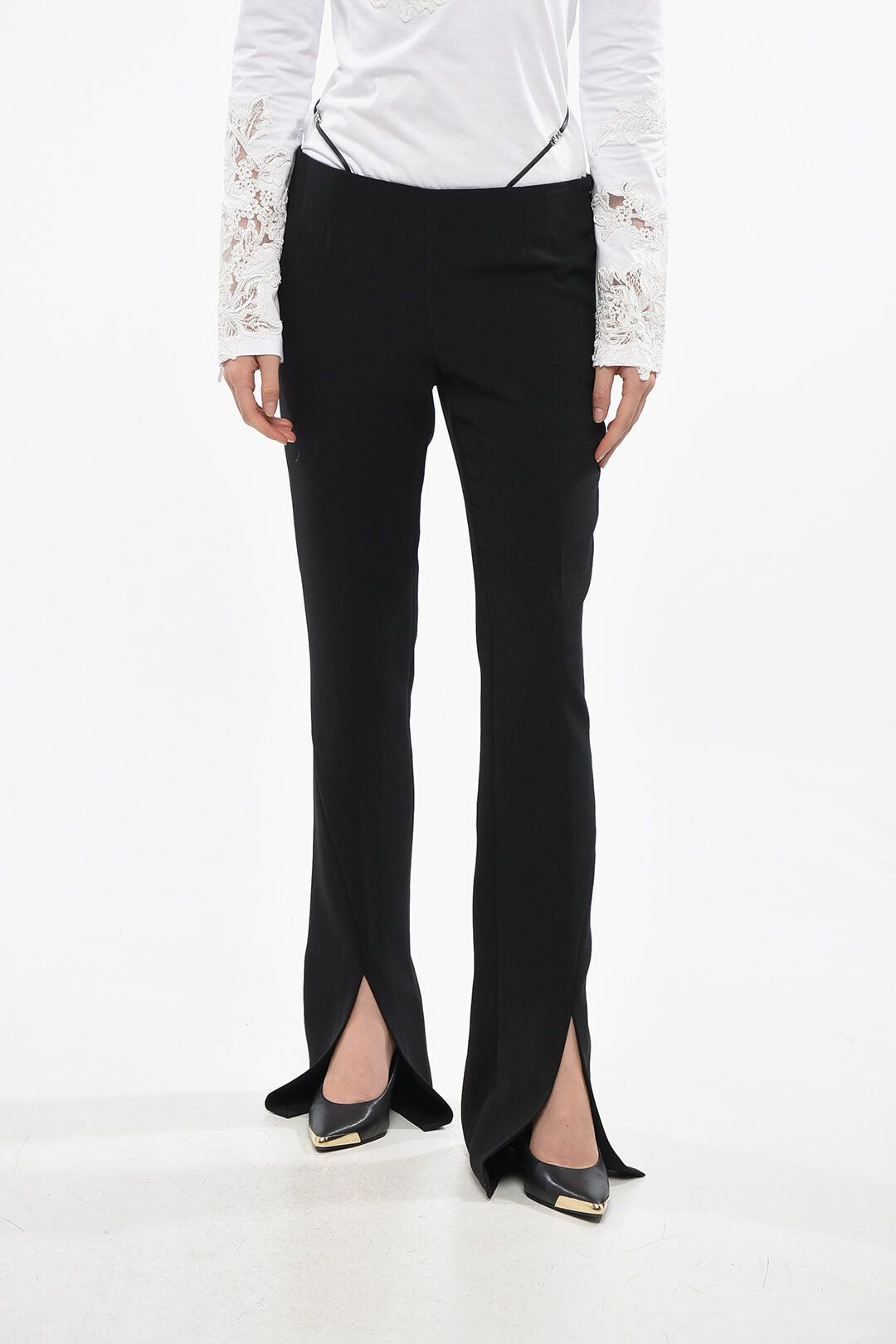 Dsquared2 ICON Tailored Trousers with Belt and Ankle Slit Size 26" / US 2 / IT 38 - 1 Thumbnail