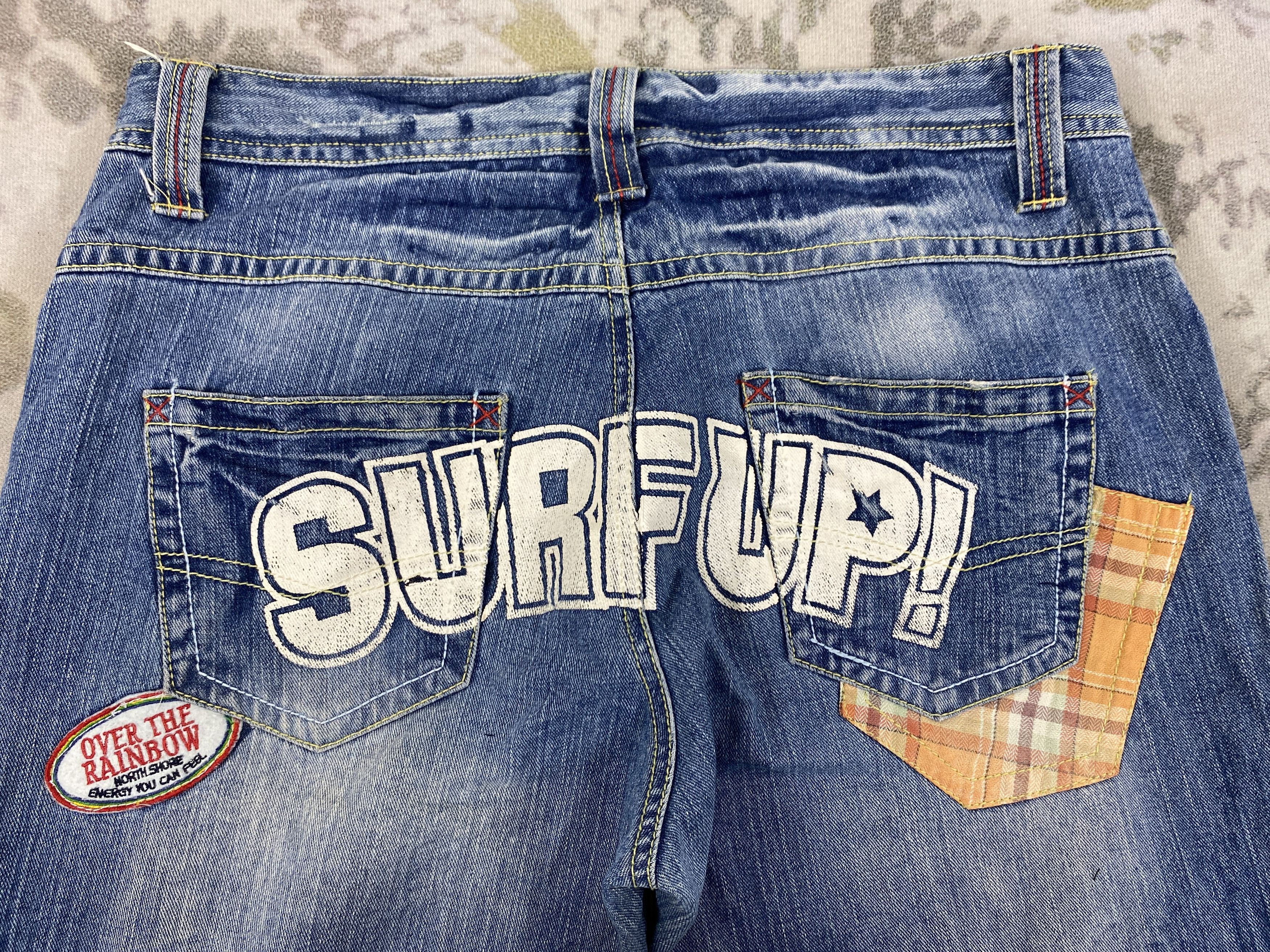 Japanese Brand Distressed Blue Vintage Surf Up Jeans 36x31 Denim- JN3762 Size US 36 / EU 52 - 4 Thumbnail