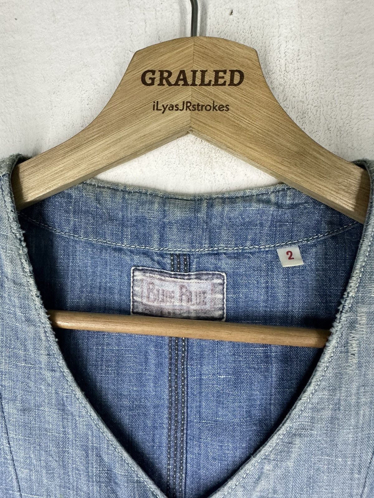 Blue Blue Japan H.R. Market Blue Blue Vest Denim Vest Size US S / EU 44-46 / 1 - 12 Thumbnail