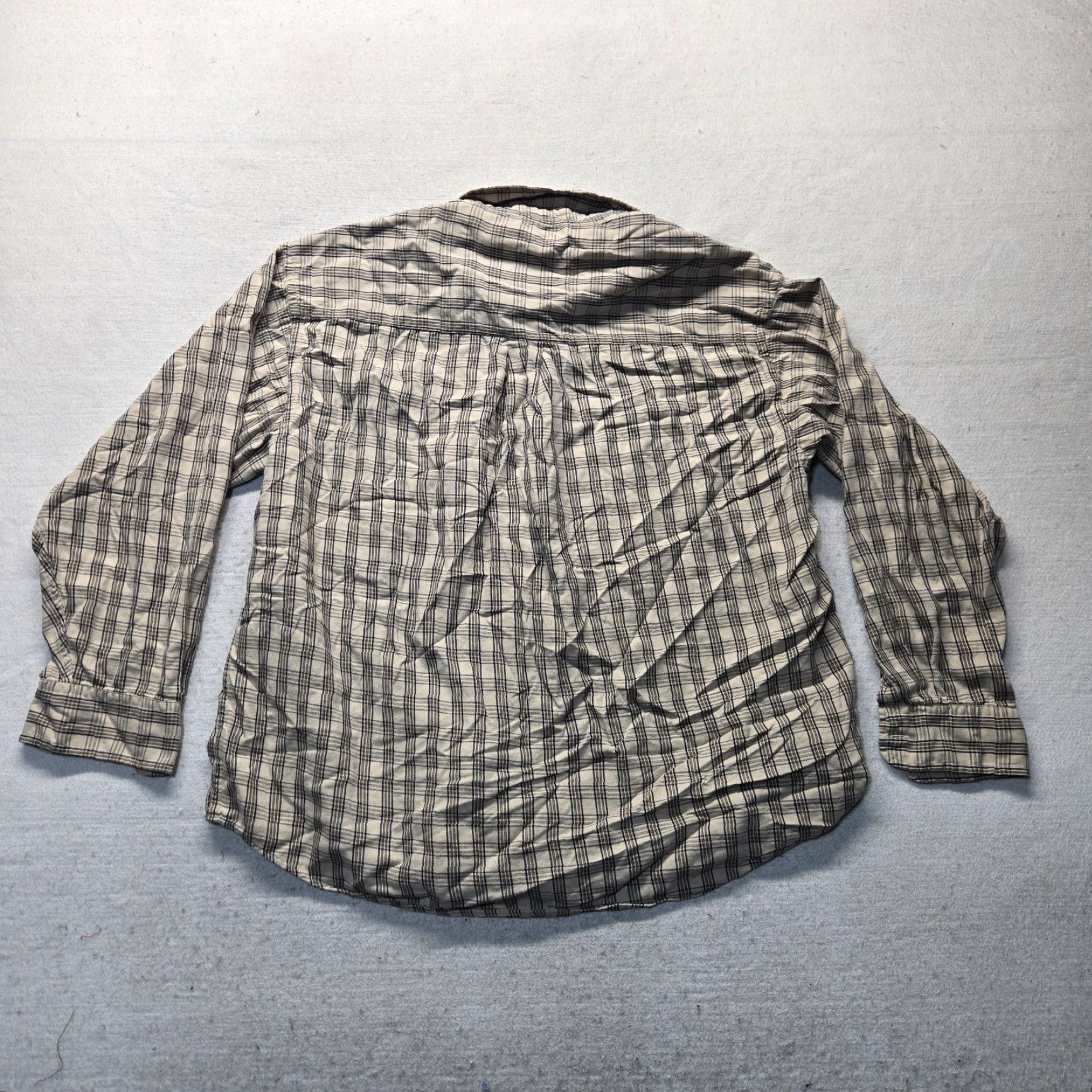 Haggar Haggar Shirt Button-Up Plaid Brown Long Sleeve 2XL Adult Men's Size 2XL Brown Plaid Haggar Shirt Long Sleeve Button-Front Mens 2XL Size US XXL / EU 58 / 5 - 6 Thumbnail