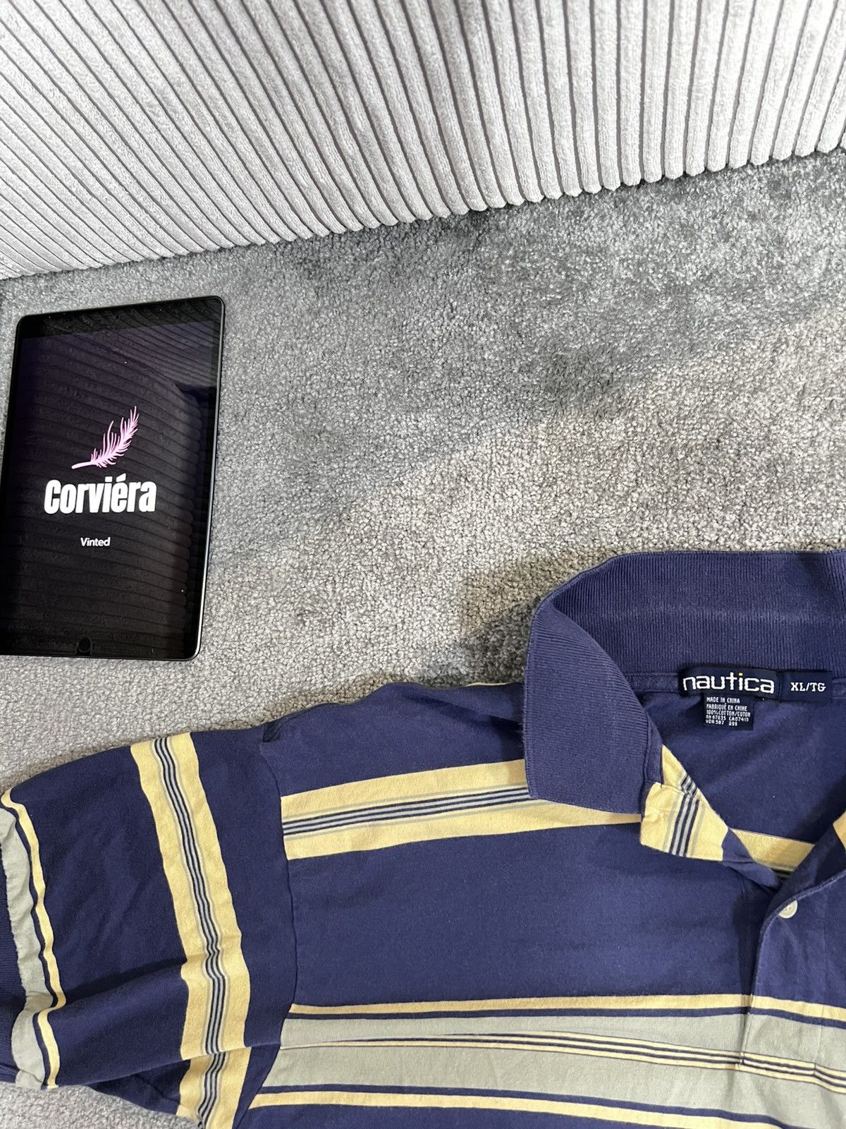 Designer × Nautica × Vintage Nautica Vintage Striped Polo Shirt Size US XL / EU 56 / 4 - 2 Thumbnail