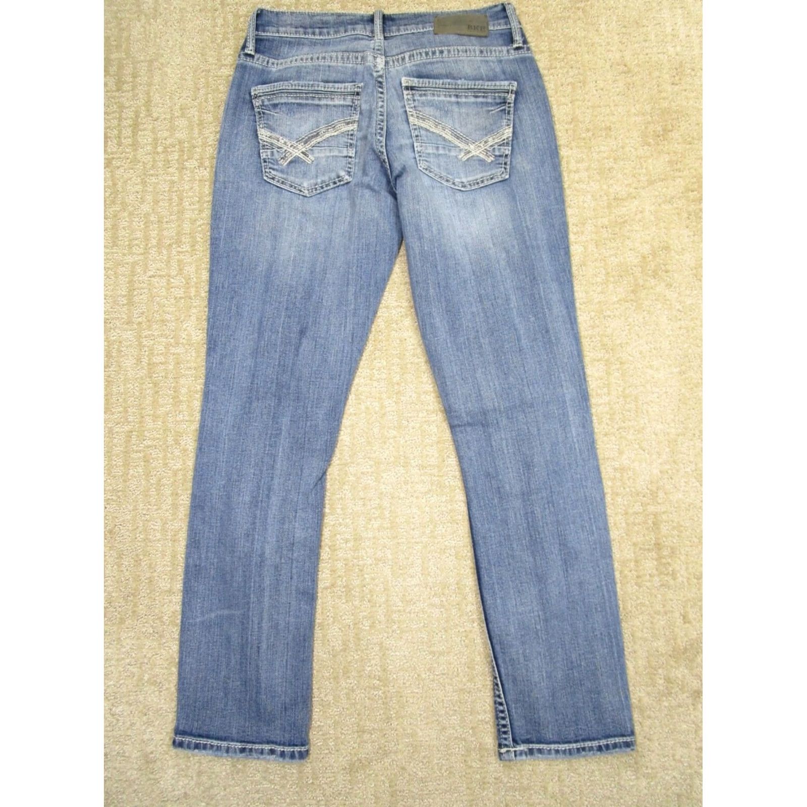 Vintage BKE Jeans Buckle Men's 29x30 Light Wash Distressed Tapered Low Rise Size US 29 - 4 Thumbnail