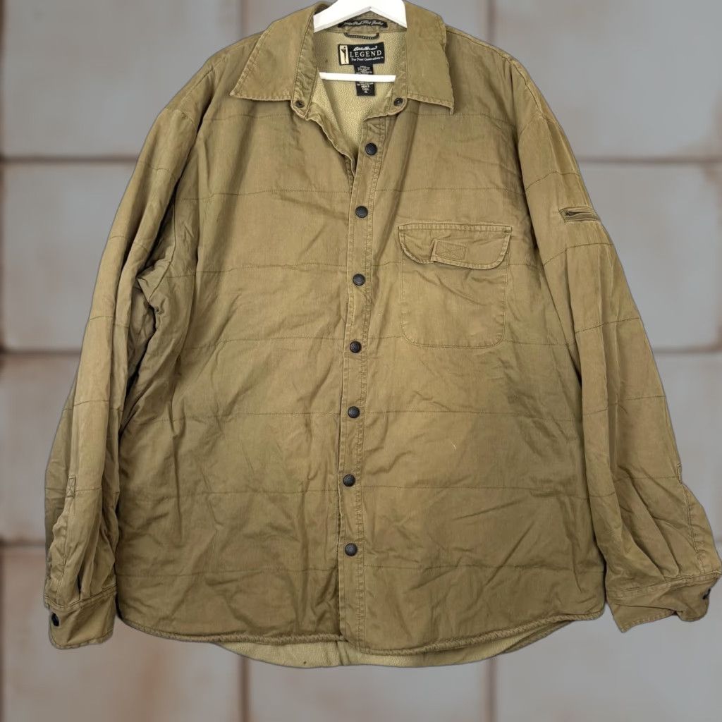 Eddie Bauer VINTAGE Eddie Bauer Shirt Jacket Shacket Chore Ridge Peak Tall Ridge Peak XL Brown Men's XL Regular Shirt Jacket Mens Size US XL / EU 56 / 4 - 1 Thumbnail