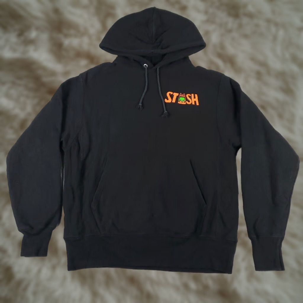 Champion VINTAGE Champion Hoodie Pullover Mens Medium Black Sports Casual Sweatshirt Size US M / EU 48-50 / 2 - 1 Thumbnail