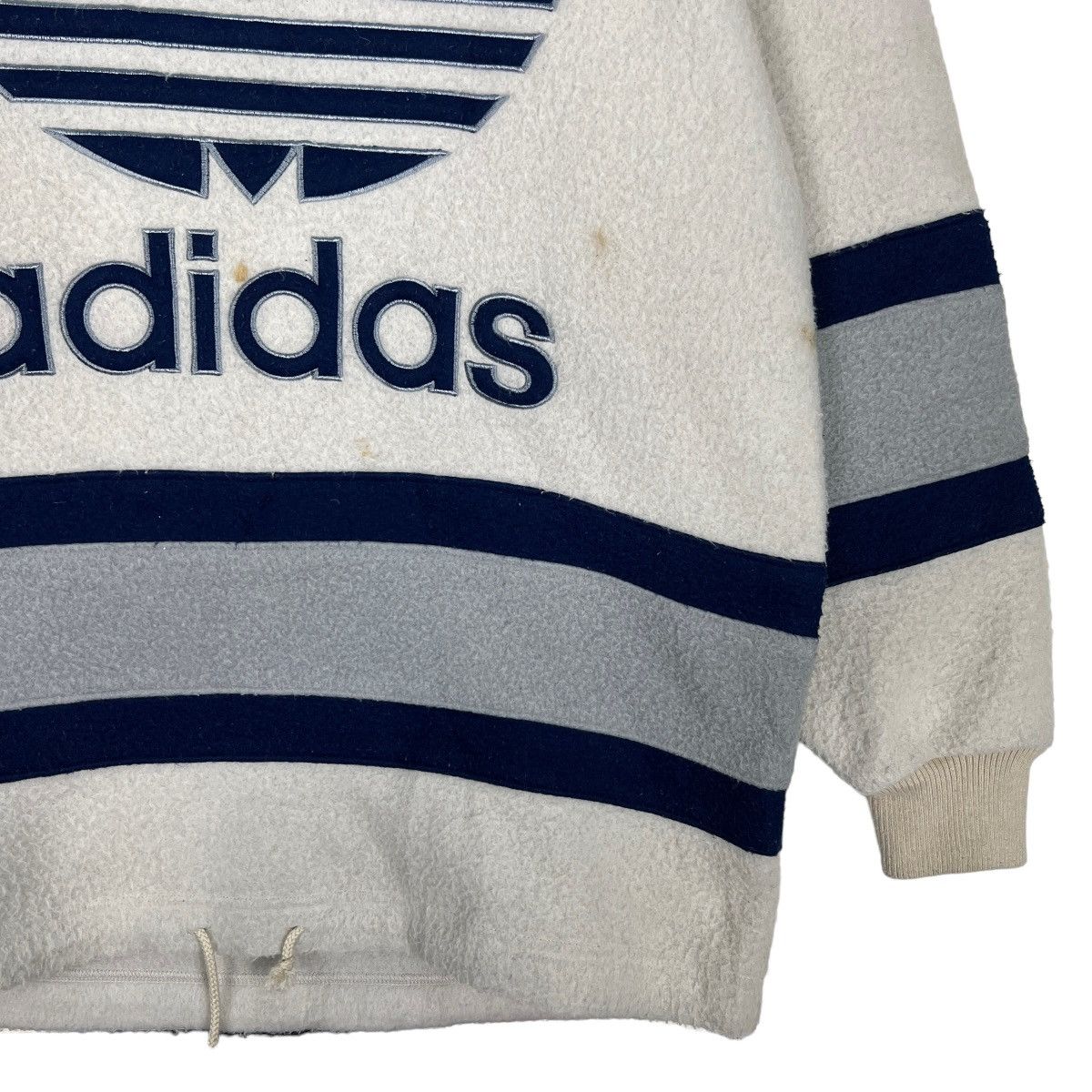 Adidas 🔥 VINTAGE ADIDAS FLEECE BIG LOGO Size US M / EU 48-50 / 2 - 5 Thumbnail