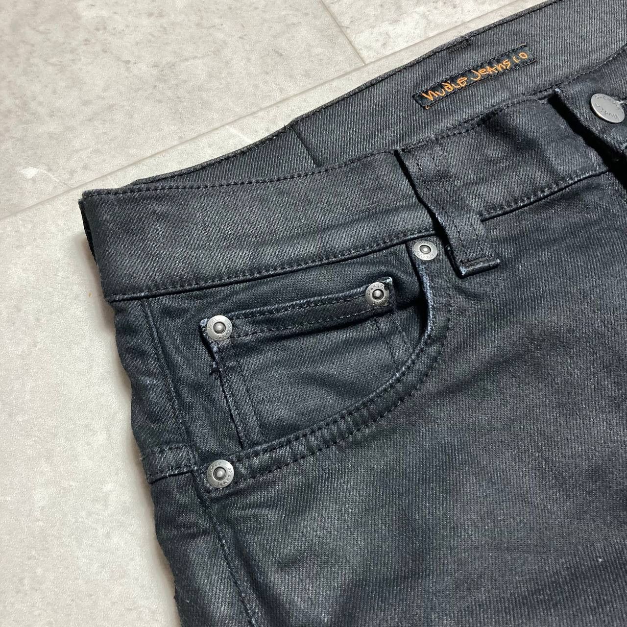 Nudie Jeans Nudie Jeans Thin Finn Back 2 Black 12Oz Selvage Size US 30 / EU 46 - 4 Thumbnail