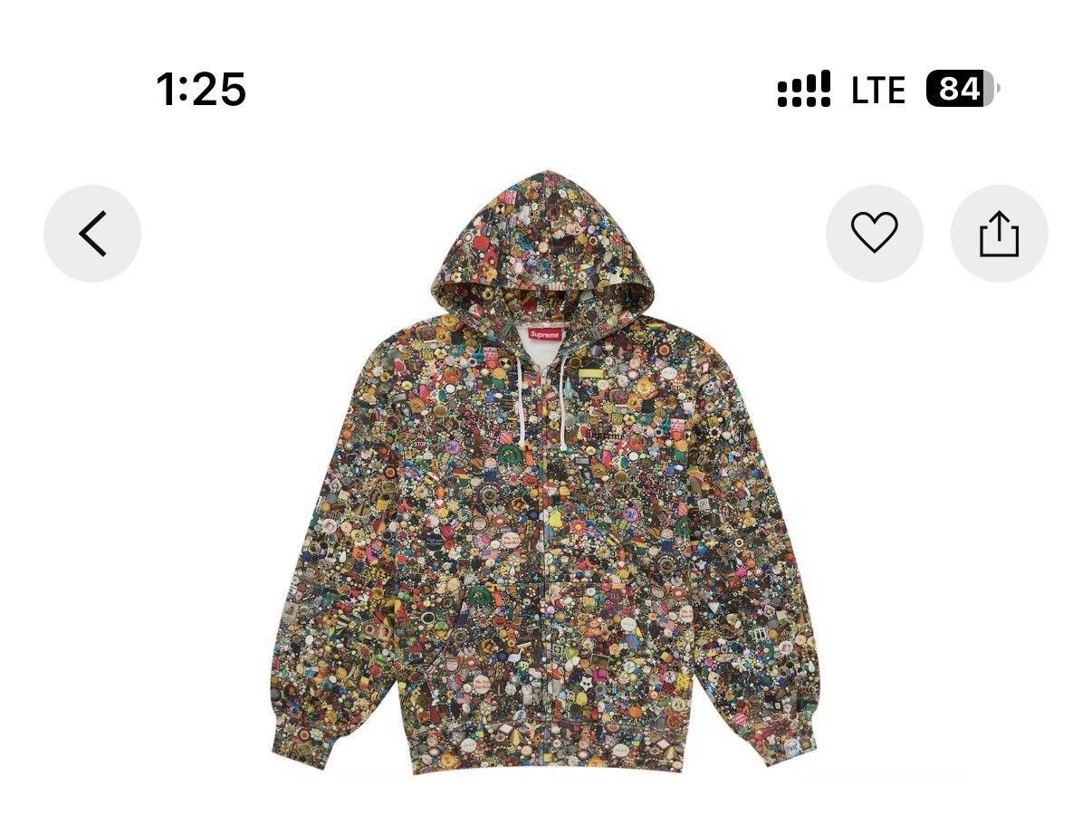 Supreme Supreme Mike Kelley Zip Up Hooded Sweatshirt Size US L / EU 52-54 / 3 - 1 Thumbnail