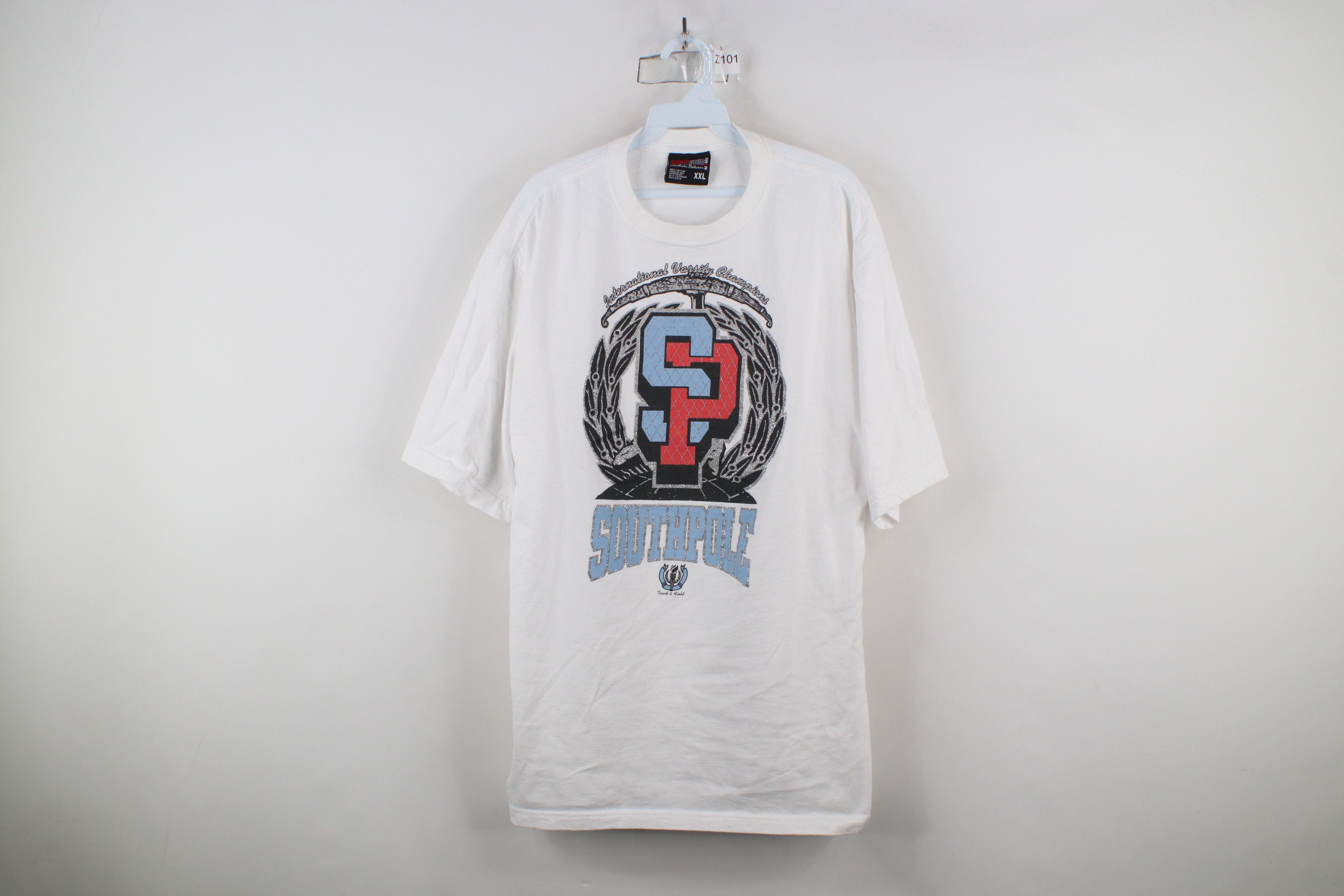Southpole × Vintage Vintage Y2K Southpole Spell Track and Field Hip Hop T-Shirt Size US XXL / EU 58 / 5 - 1 Thumbnail