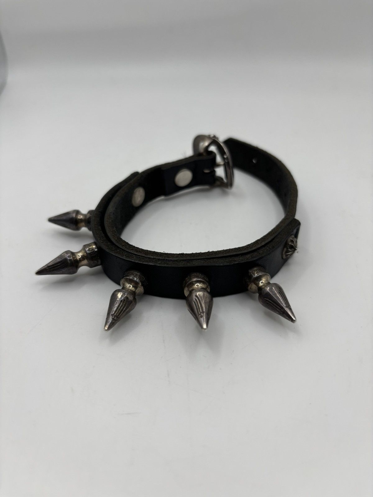 Chrome Hearts Chrome Hearts Leather Spikes Bracelet | Grailed