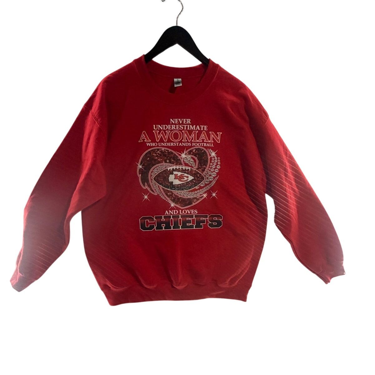 Gildan Kansas City Chiefs Size Woman's Large red sweatshirt Size L / US 10 / IT 46 - 2 Thumbnail