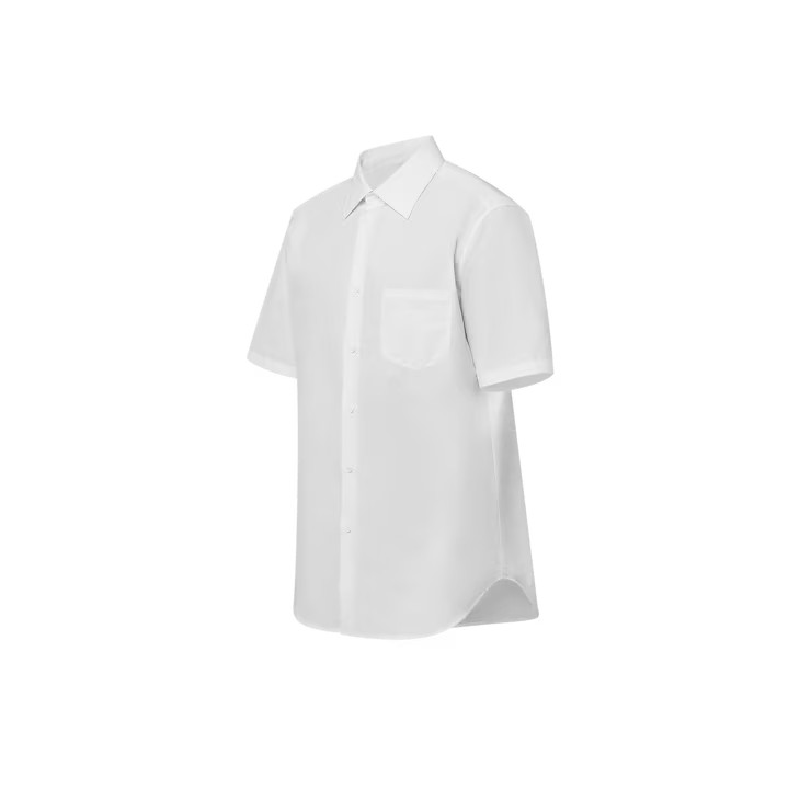 Louis Vuitton Embroidered Short-Sleeved Cotton Shirt - 39 L Size 40S - 3 Thumbnail