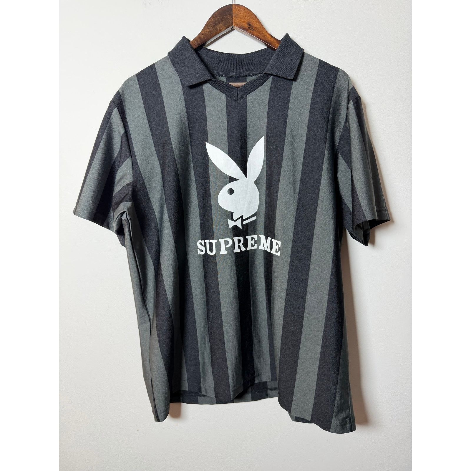 Supreme x Playboy Soccer Jersey 'Black' LARGE
