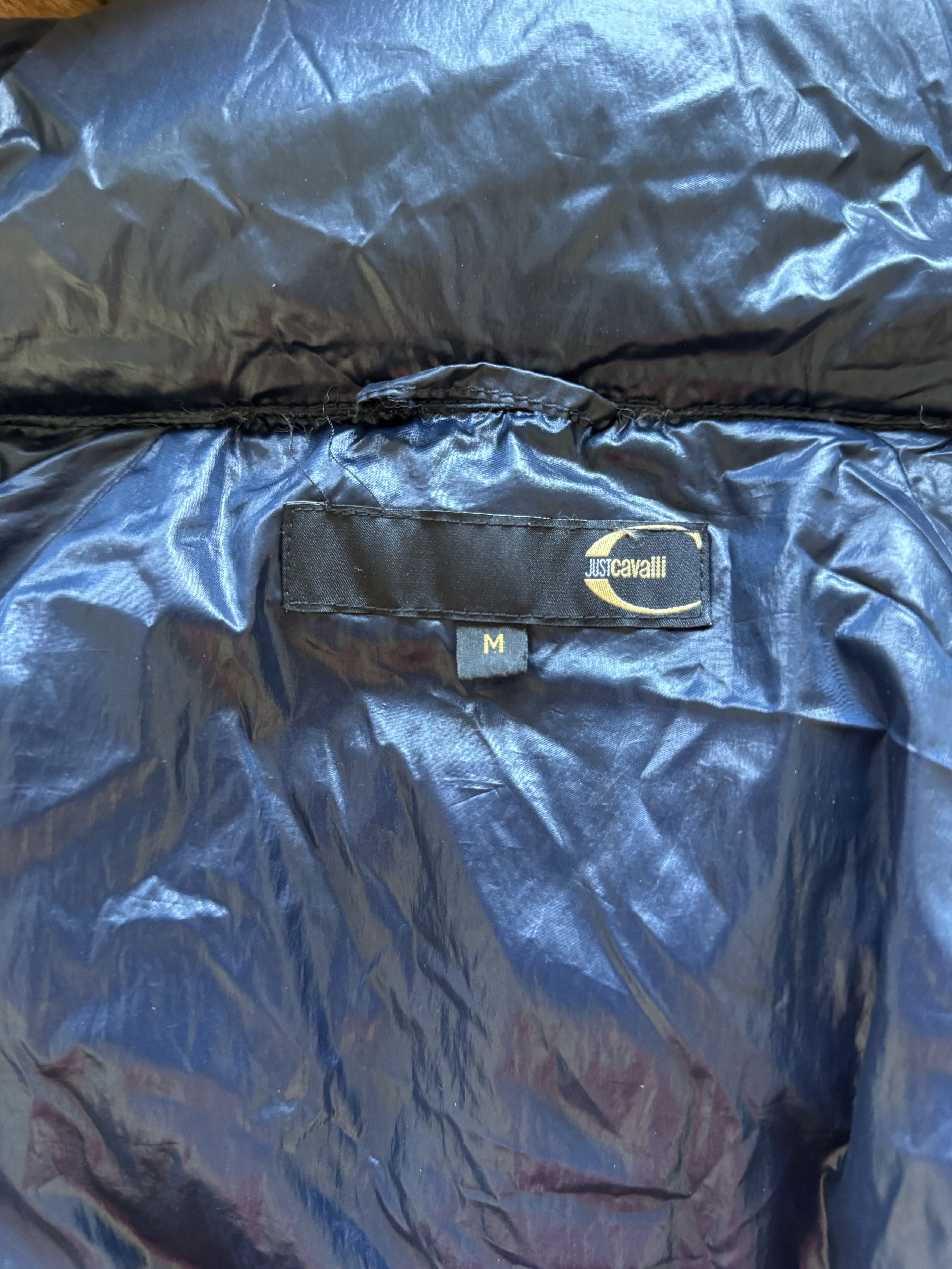 Just Cavalli Glossy Down Fur Trim Puffer Coat Size US M / EU 48-50 / 2 - 18 Thumbnail