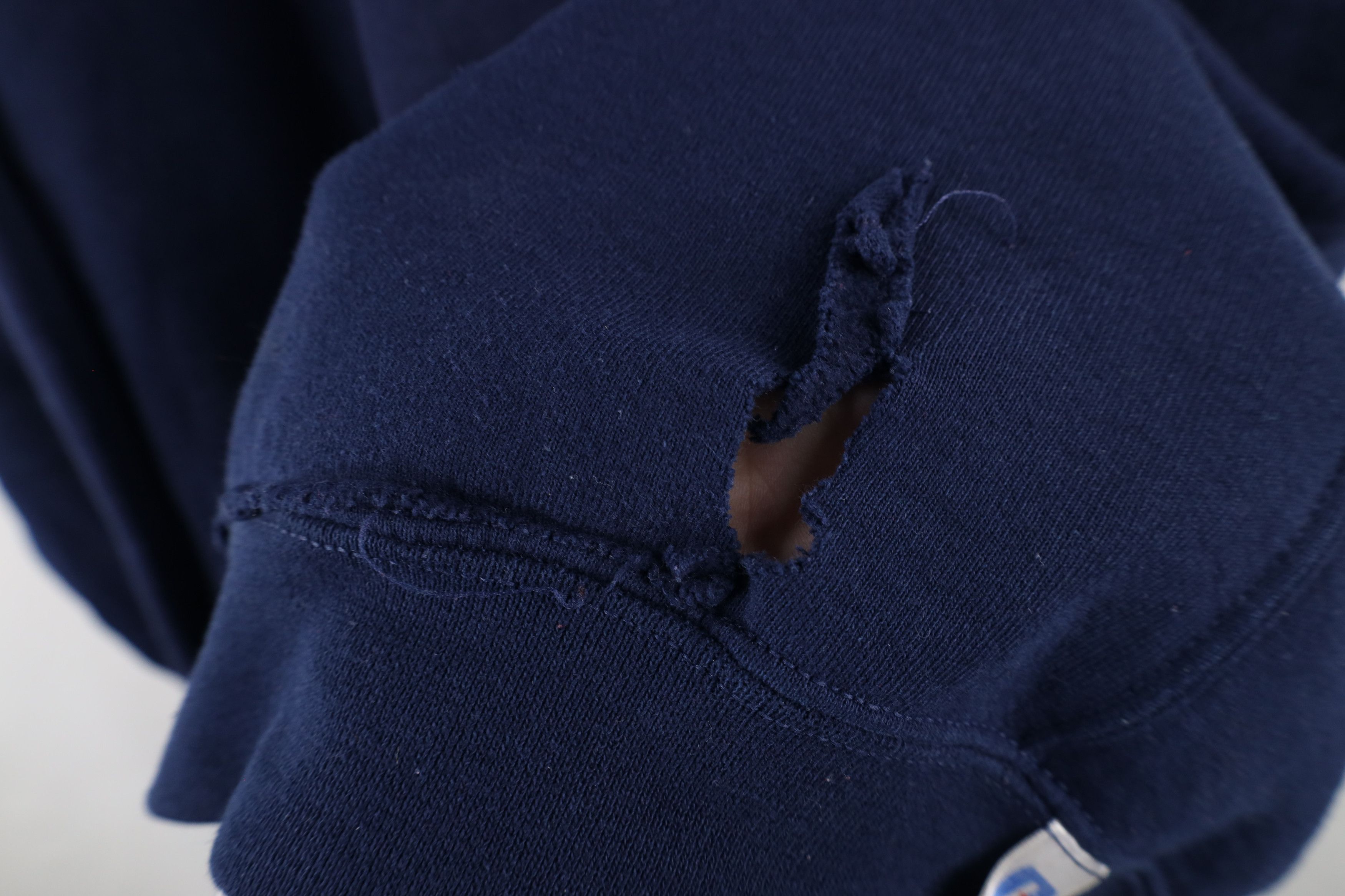 Russell Athletic Vintage 90s Russell Athletic Blank Hoodie Sweatshirt Blue Size US XXL / EU 58 / 5 - 5 Thumbnail