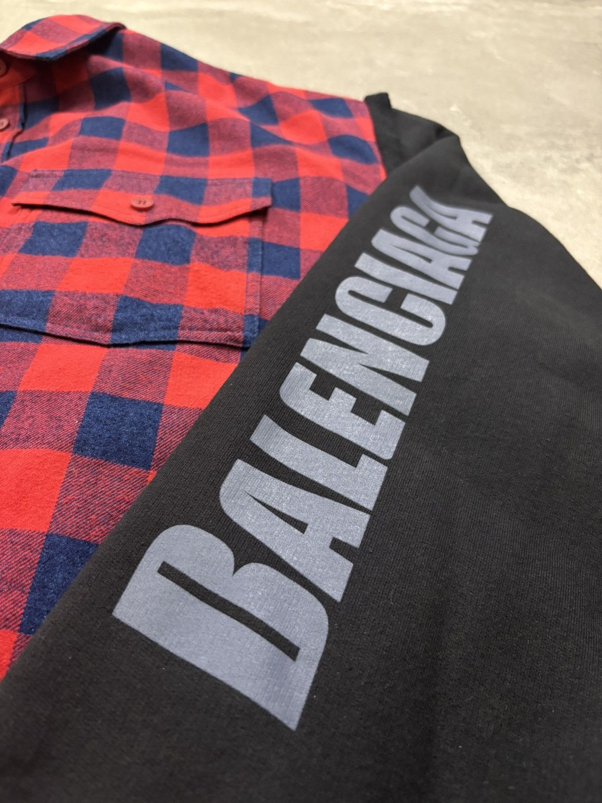 Balenciaga Balenciaga Unifit Flannel Hybrid Gingham Check Jacket Size US M / EU 48-50 / 2 - 9 Thumbnail