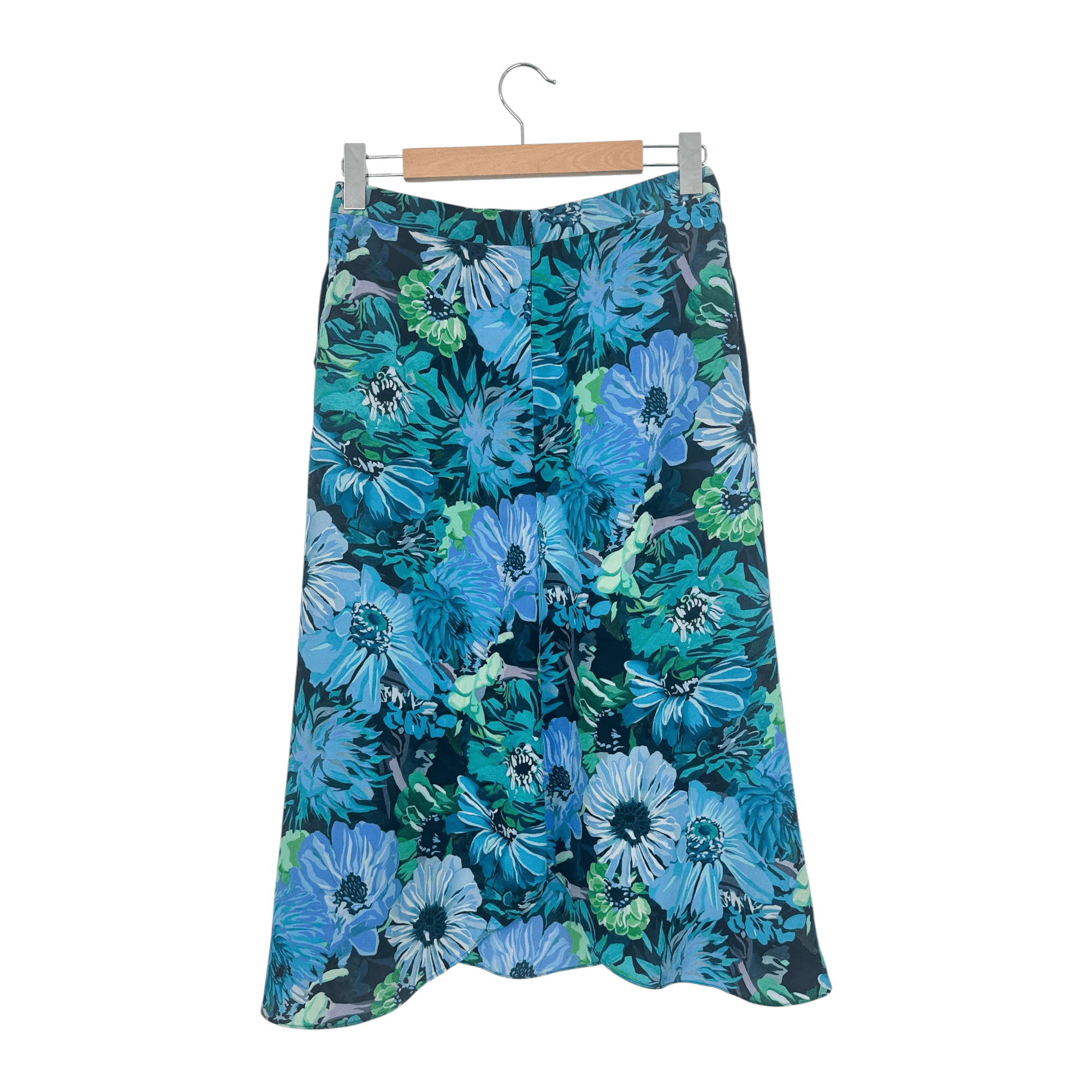 Stella McCartney STELLA MCCARTNEY Floral-Print Silk Midi Skirt Size 28" / US 6 / IT 42 - 2 Thumbnail