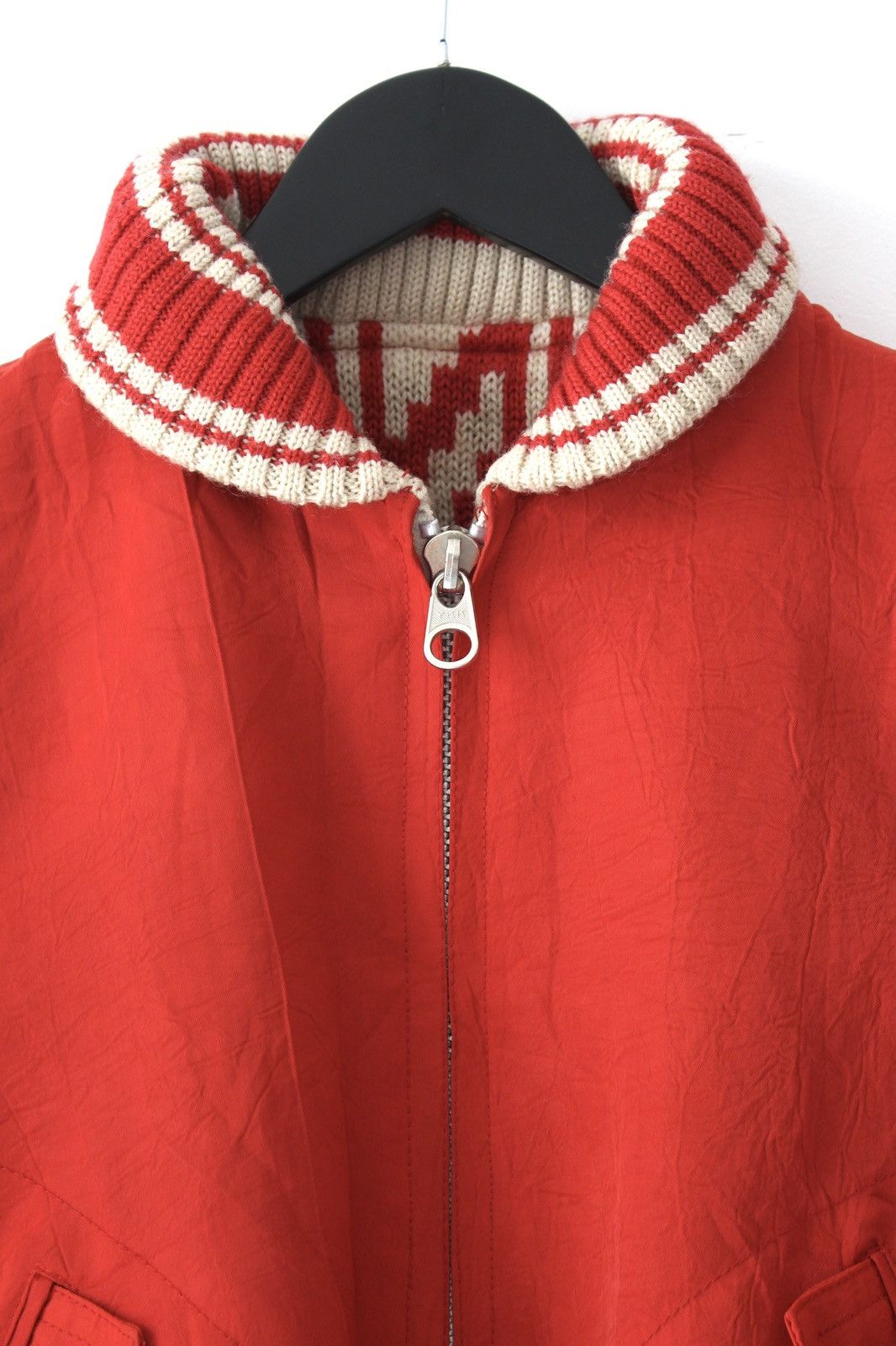 Nicole Club 2000S NICOLE CLUB REVERSIBLE ZIP-UP SOLID RED KNIT JACKET Size US L / EU 52-54 / 3 - 4 Thumbnail