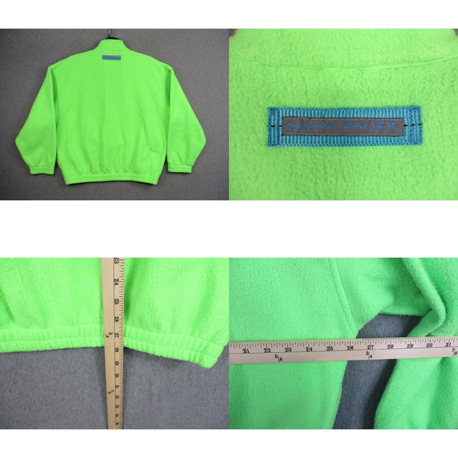 Ocean Pacific VINTAGE Ocean Pacific Sweatshirt Men Medium Green Fleece 1/4 Zip X Treme Air 80s Size US M / EU 48-50 / 2 - 8 Thumbnail