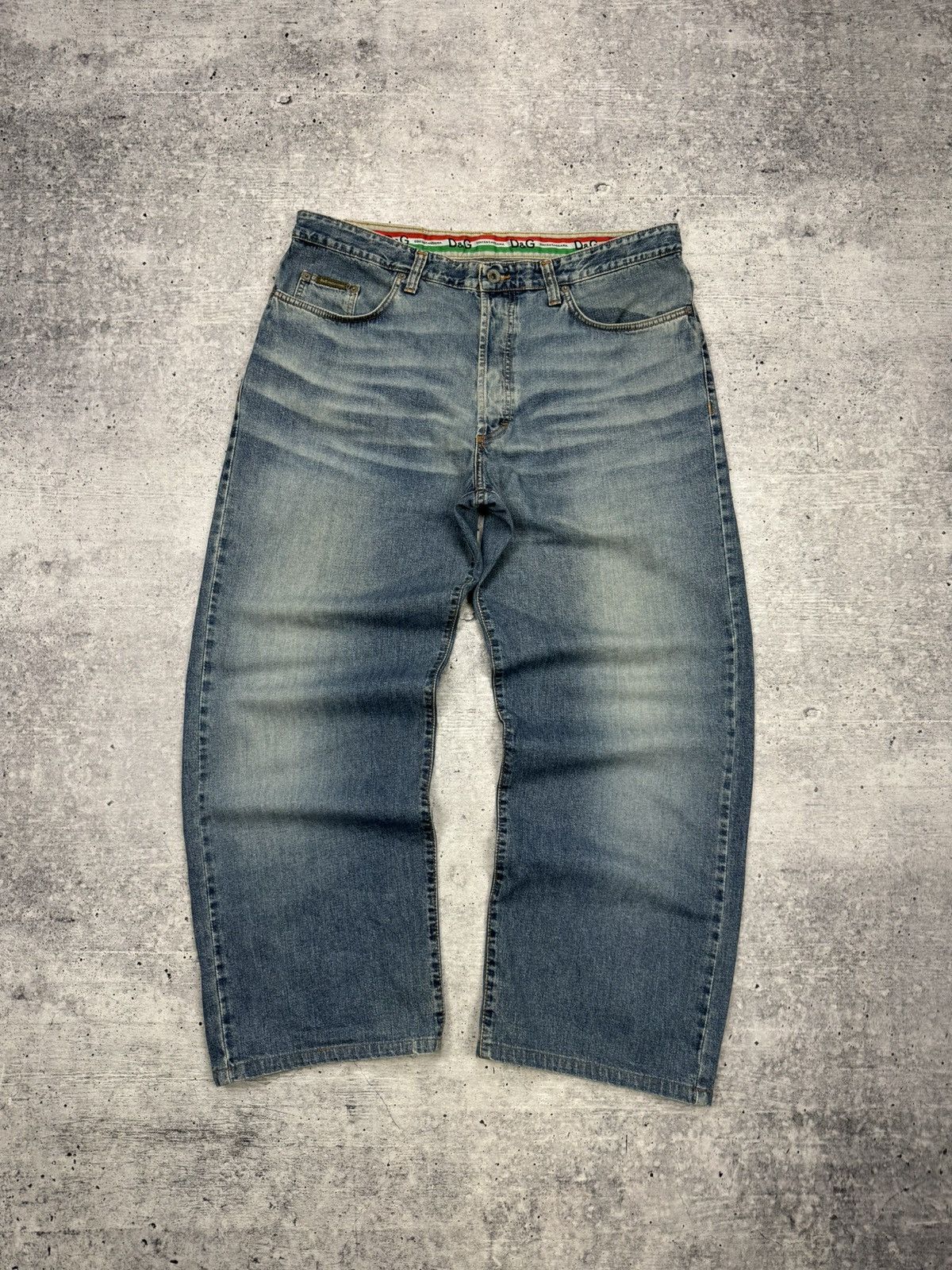 Dolce & Gabbana × Vintage Vintage Dolce&Gabbana 90s Blue Stonewashed Denim Jeans Pants Size US 36 / EU 52 - 2 Thumbnail
