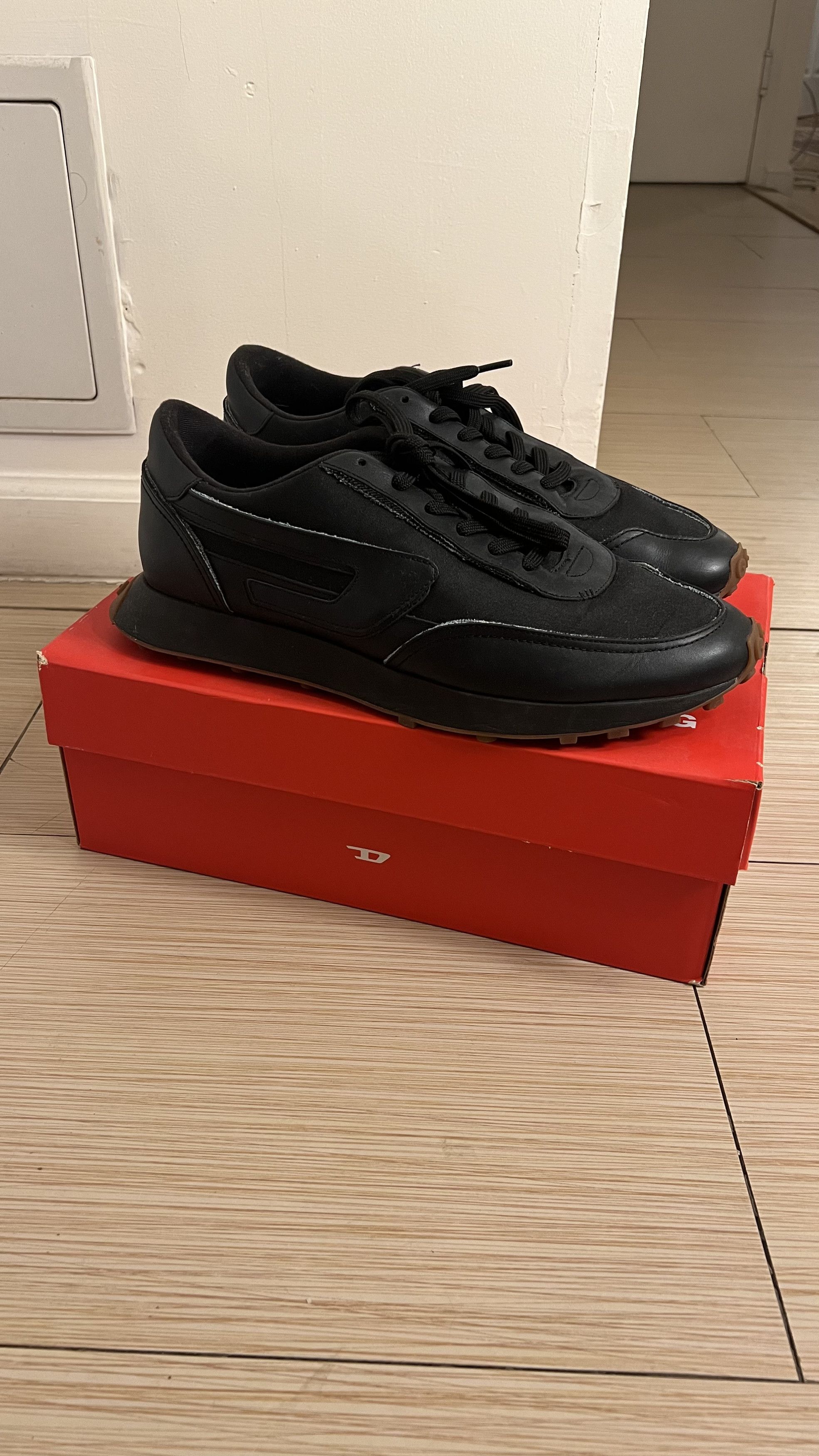 Diesel Diesel Black S Racer Sneaker Size US 12.5 / EU 45-46 - 1 Thumbnail