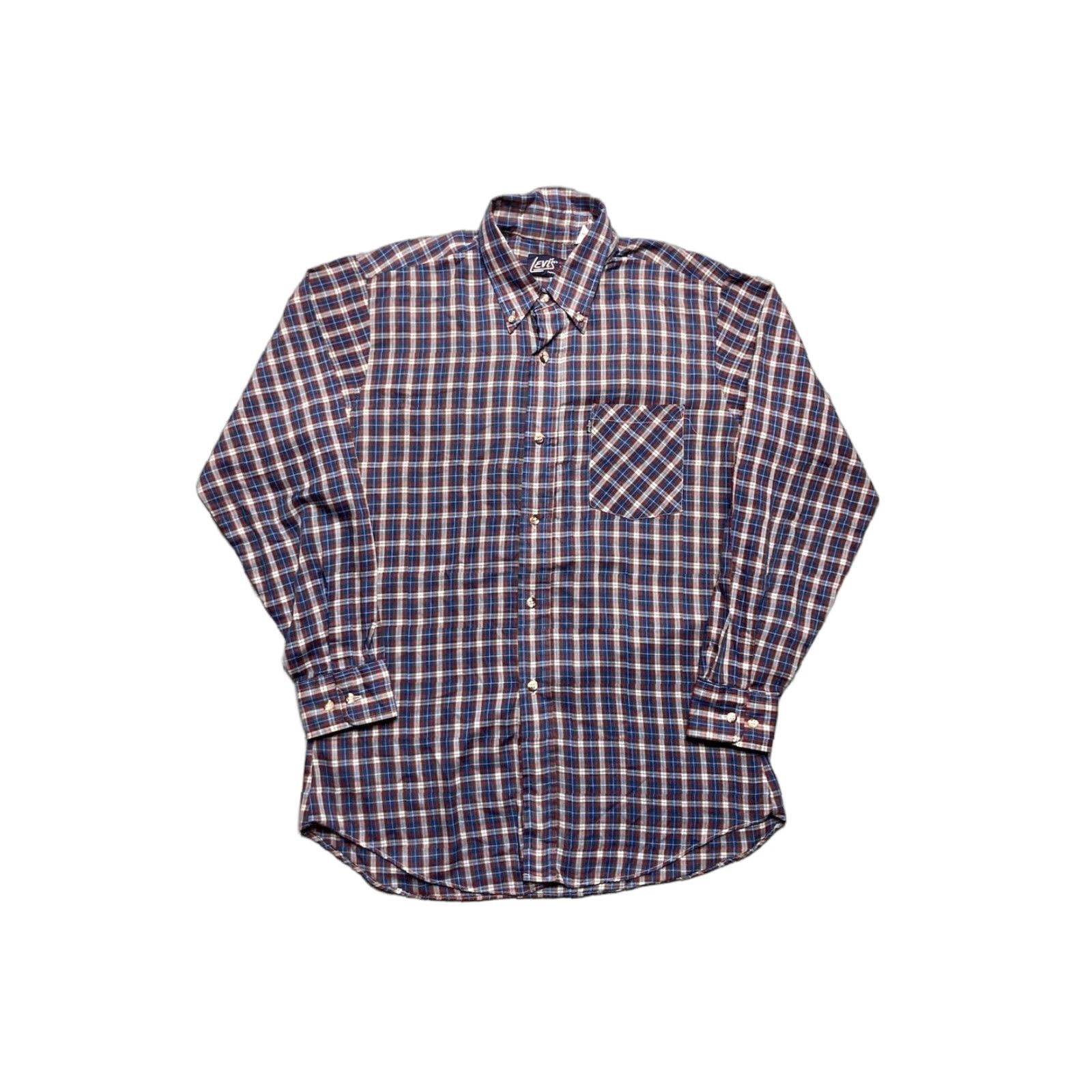 Levi's VINTAGE Levi’s Button Shirt Plaid Check Long Sleeve Lightweight Large Mens Shirt Size US L / EU 52-54 / 3 - 1 Thumbnail