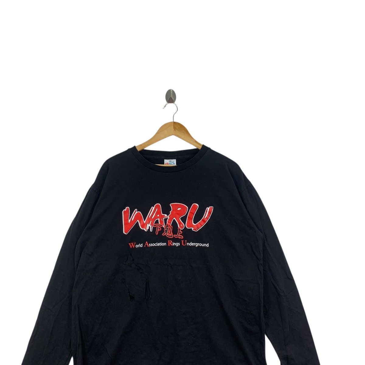 Vintage Vintage WARU World Underground Rings Fighter Trashed Tee Size US XL / EU 56 / 4 - 2 Thumbnail