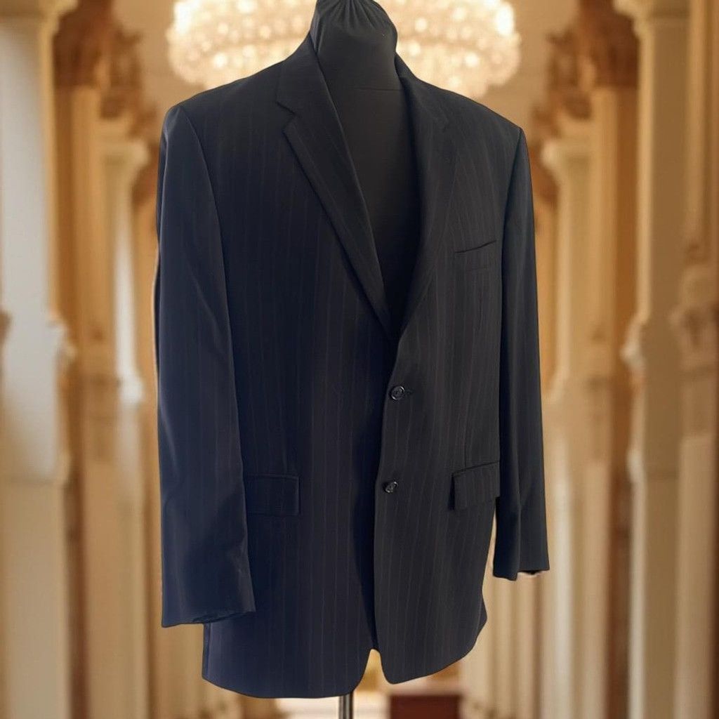Calvin Klein Calvin Klein Men's Black Suit 44L 36/36 Custom tailored Size 40L - 7 Thumbnail