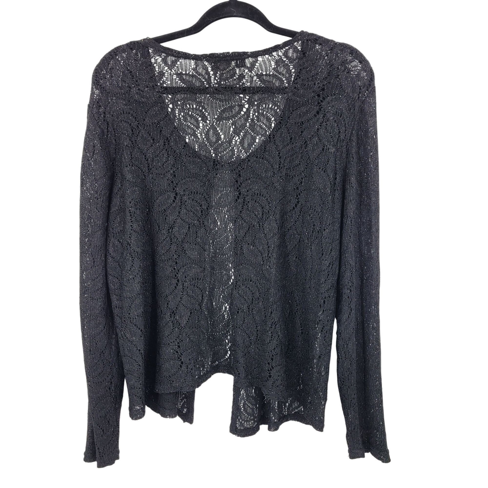 Vintage Vtg Black Lace Cardigan Sweater Button Front Sz 16 Formal Me Size XXL / US 16-18 / IT 52-54 - 7 Thumbnail