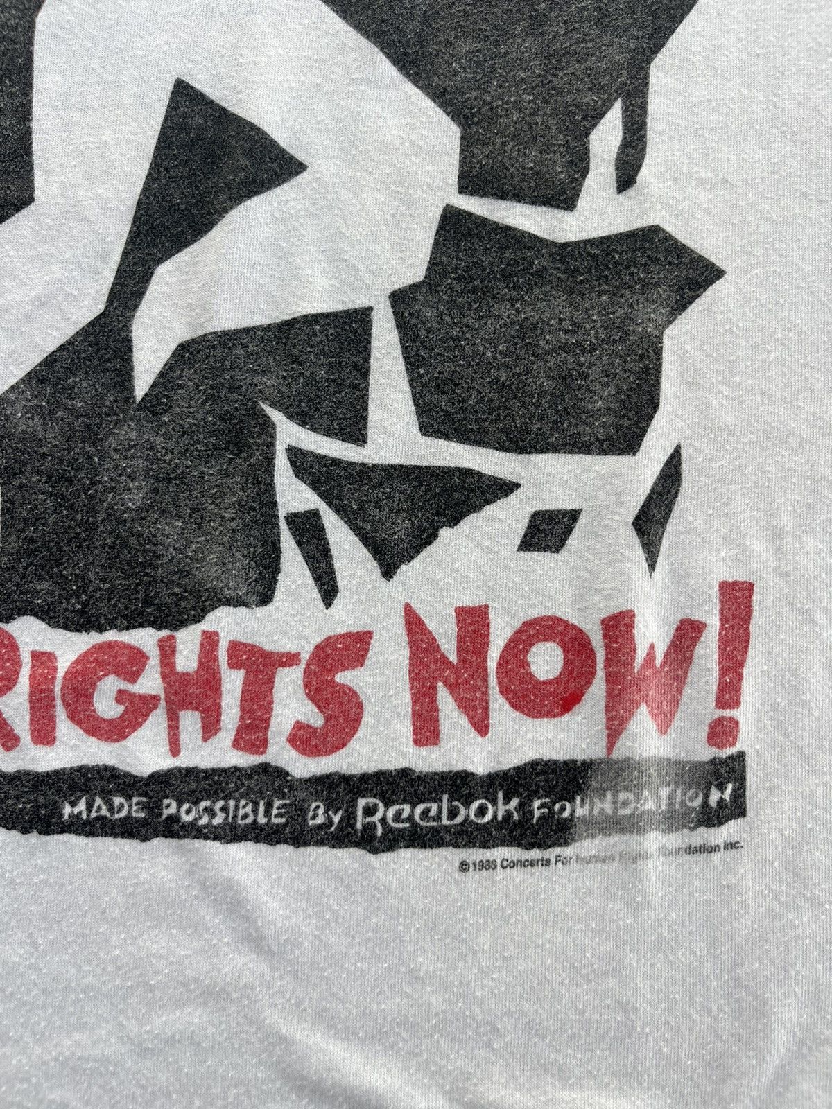 Band Tees × Reebok × Vintage Vintage Reebok HUMAN RIGHTS NOW! 1988’s Tour Tshirt Size US XL / EU 56 / 4 - 6 Thumbnail