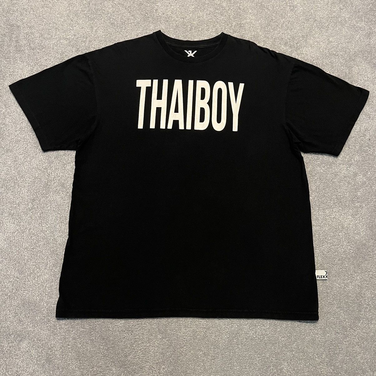 image of Thaiboy Digital Drain Gang Flexxonce 2016 Spellout Tee Shirt in Black White, Men's (Size XL)
