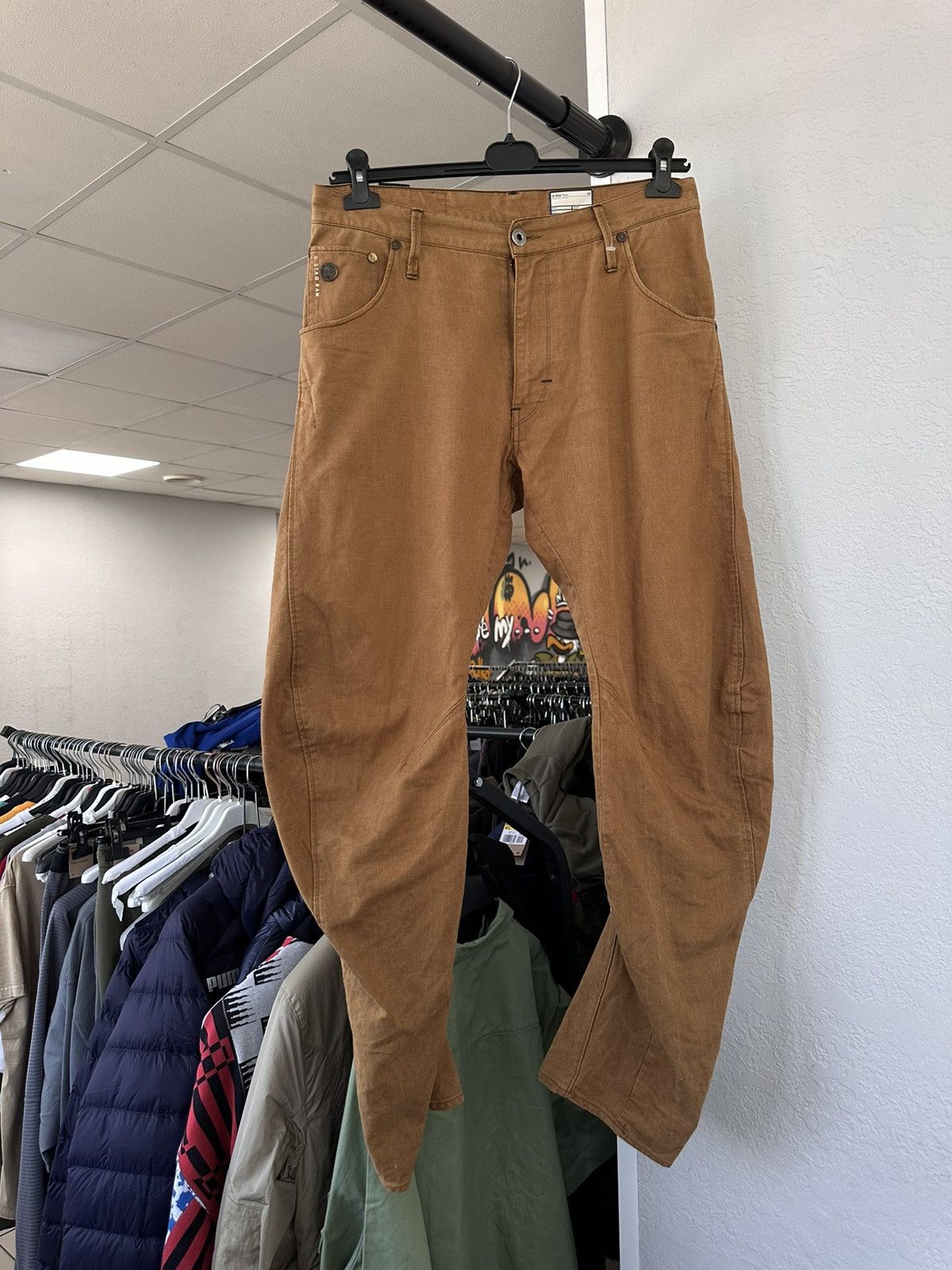 G-Star Vintage G-Star Raw denim banana jeans size 33/34 rare brown Size US 33 - 3 Thumbnail