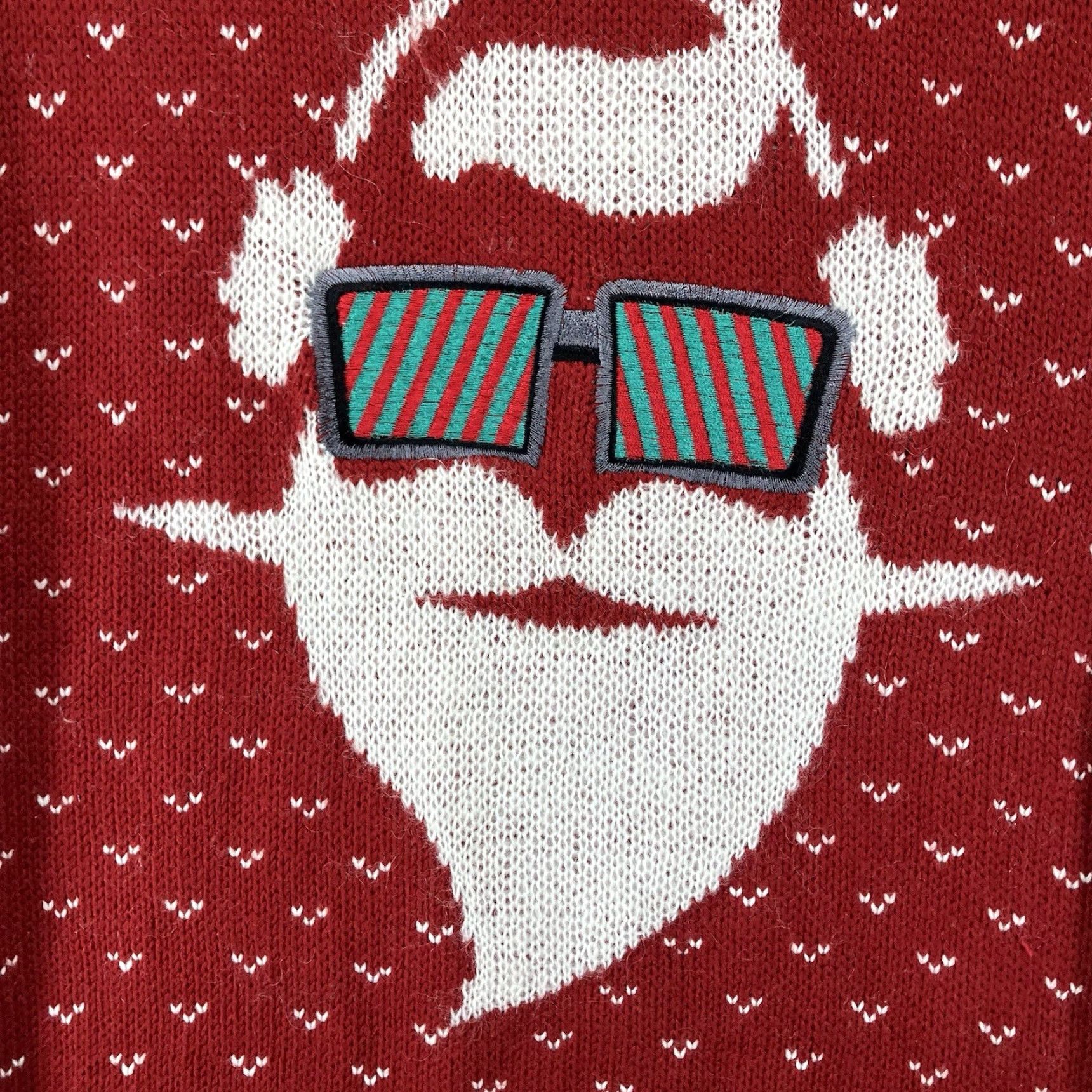 4SDESIGNS Chibi Santa Claus Funny Christmas Ugly Sweater XL Red Long Sleeve Pullover Knit Men Size US XL / EU 56 / 4 - 3 Thumbnail