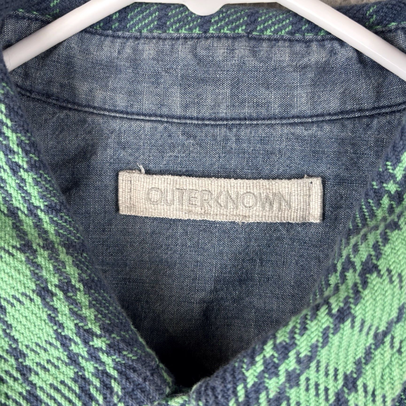 Outerknown VINTAGE Outerknown Shirt Mens Small Green Plaid Cotton Flannel Outdoor Button-Up Long Sleeve with Pockets Size US S / EU 44-46 / 1 - 2 Thumbnail