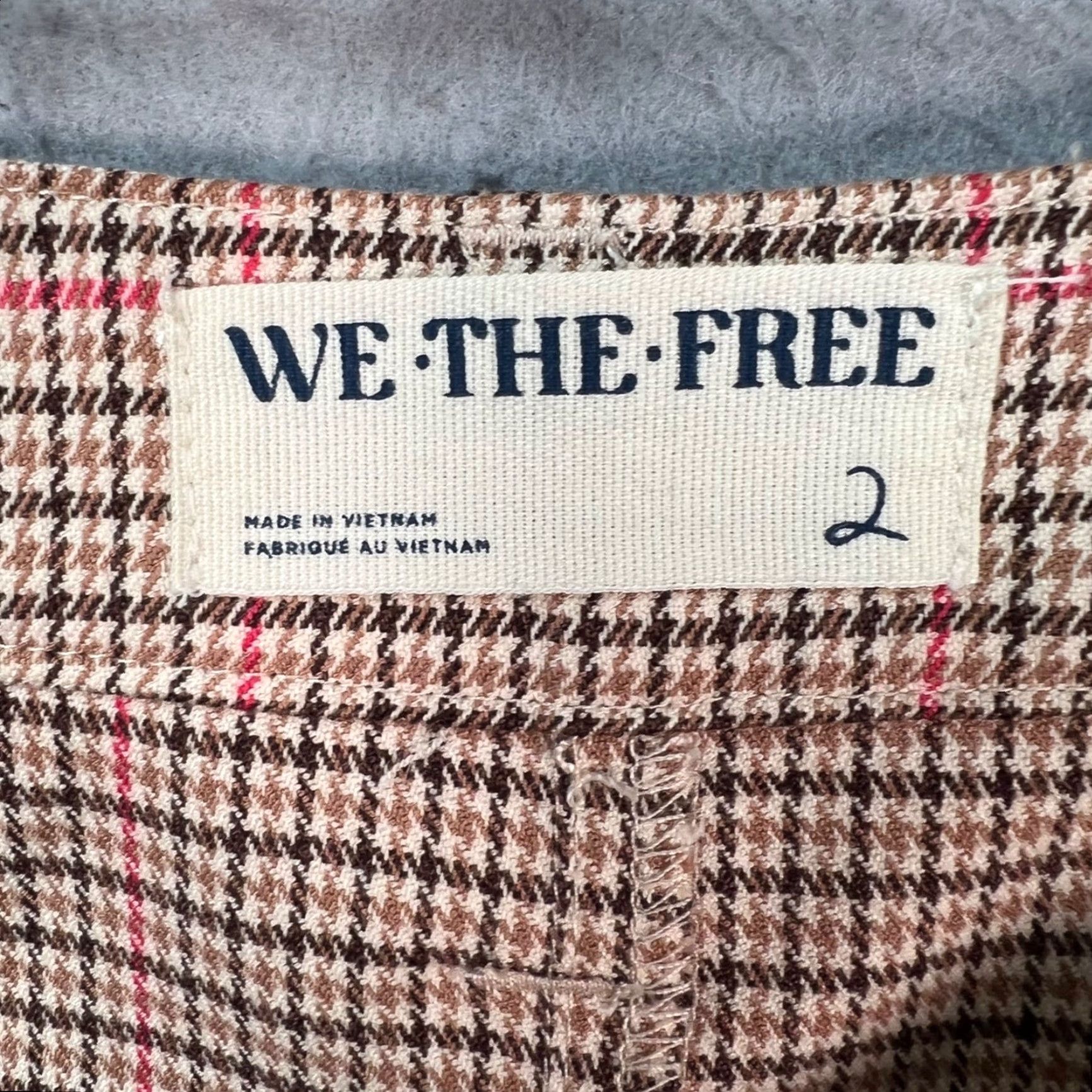 Vintage We The Free Womens Size 2 Plaid Brown & Red Hot Pants Shorts Shirt Hoodie Hat etc Size 26" / US 2 / IT 38 - 3 Thumbnail