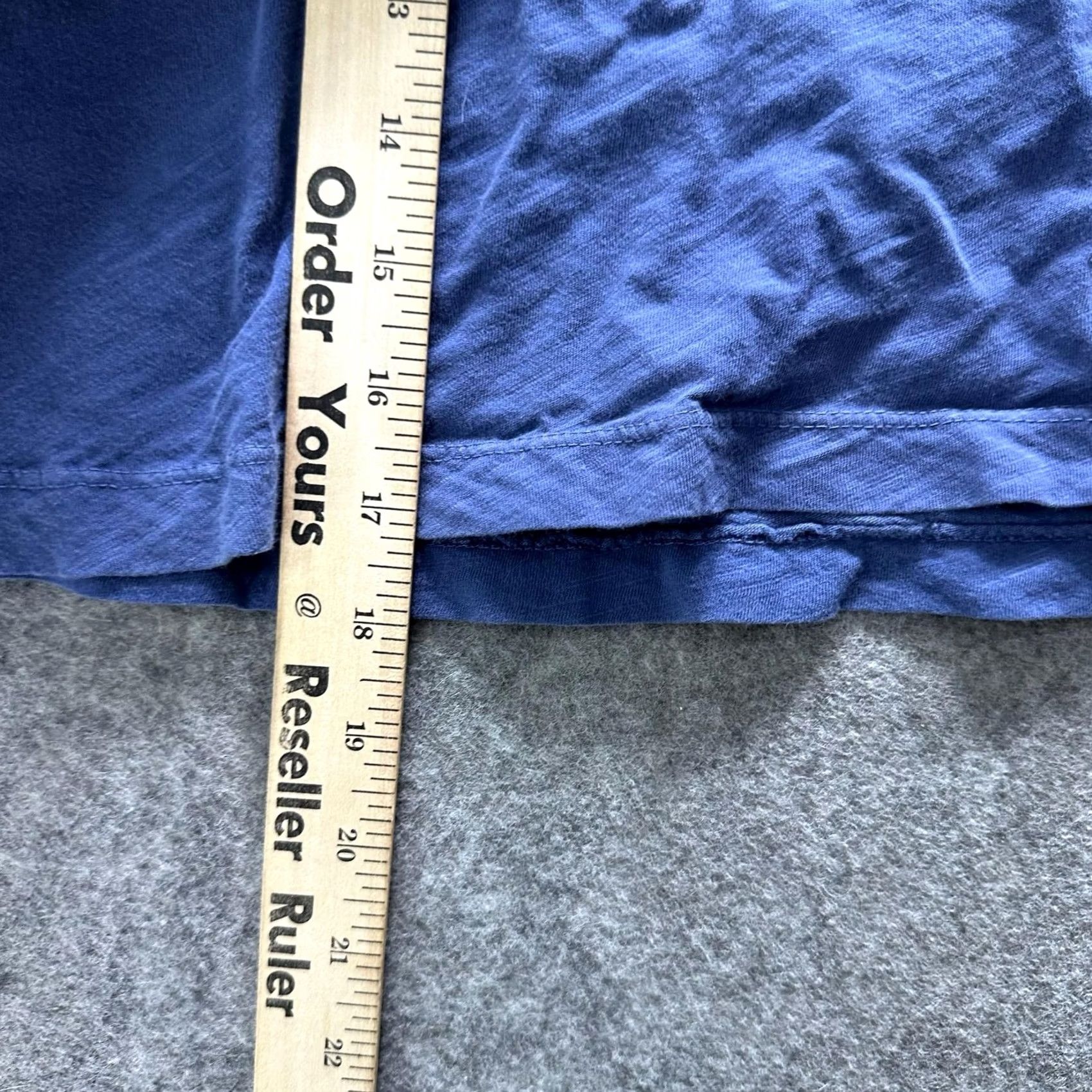 Vintage Fresh Produce Skirt Womens 18 Blue A-Line Elastic Waist Jersey Knee Length USA Size XXL / US 16-18 / IT 52-54 - 4 Thumbnail