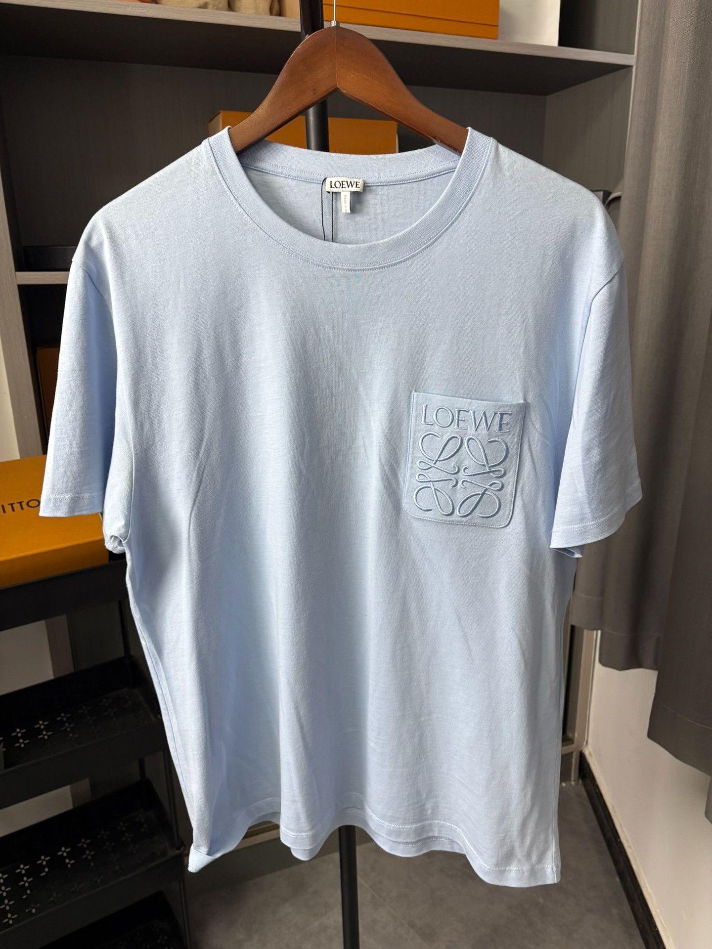 Loewe Loewe Retro Embroidered Blue T-Shirt L Men Size US L / EU 52-54 / 3 - 1 Thumbnail