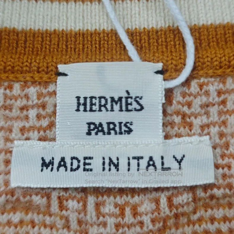 Other Hermes Brown Round Rope Pattern Wool Cardigan Size XS / US 0-2 / IT 36-38 - 5 Thumbnail