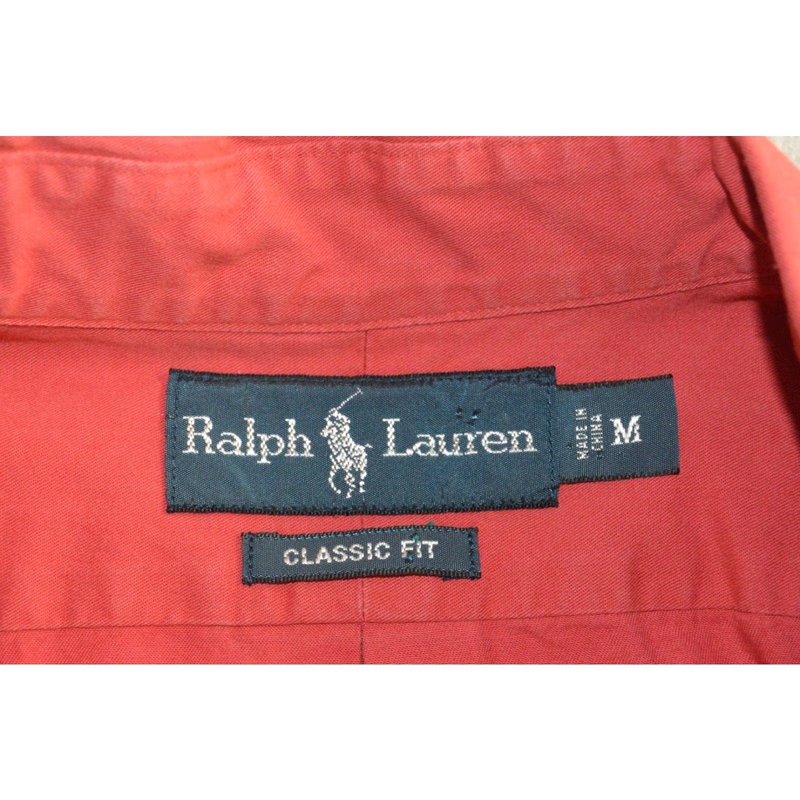 Polo Ralph Lauren VINTAGE Polo Ralph Lauren Shirt Mens L/S Classic Fit Button-Up Pink Cotton Pocket Embroidered Pony Cotton Pocket Solid Size M Size US M / EU 48-50 / 2 - 4 Thumbnail