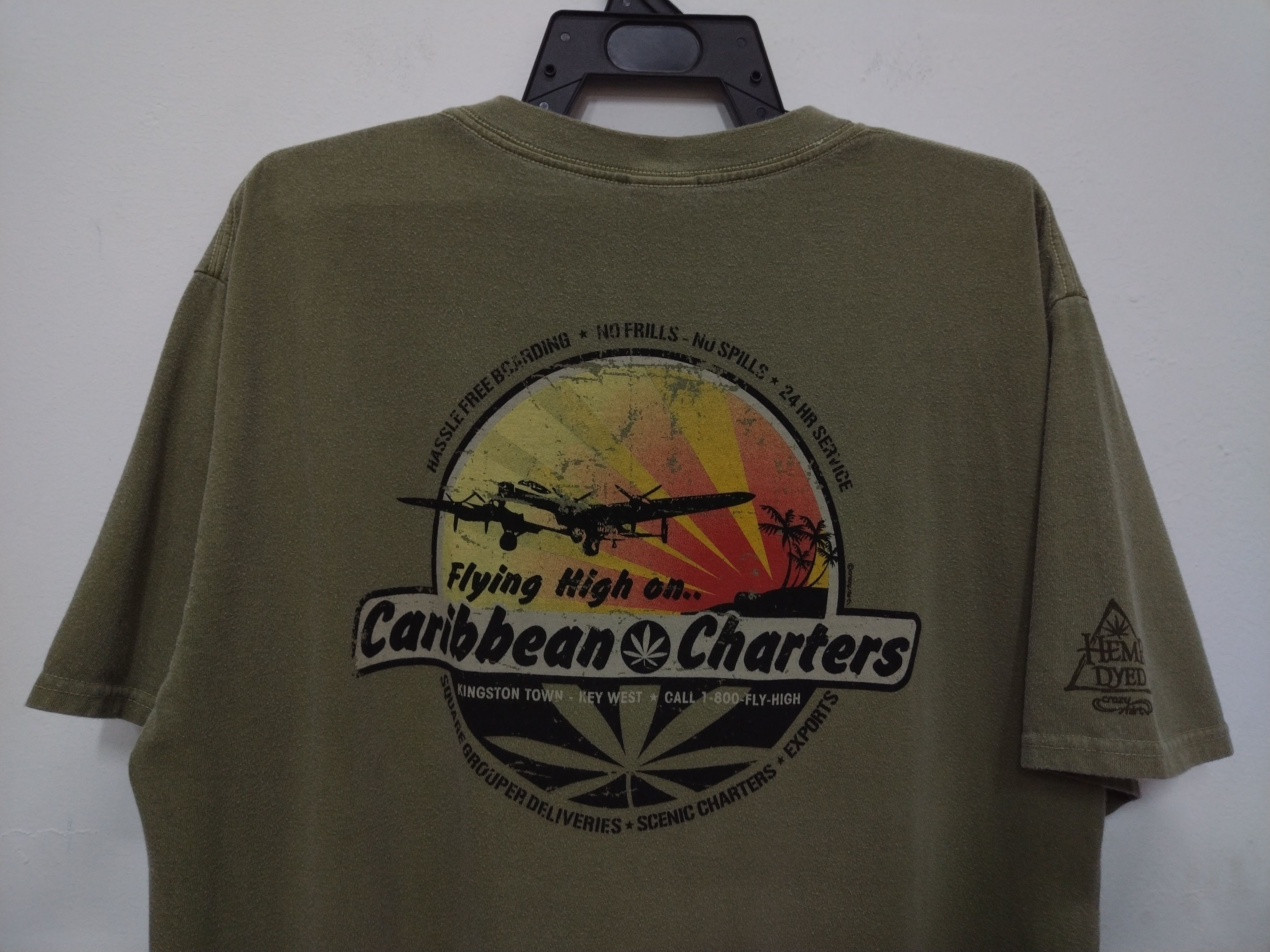 Vintage Vtg Hemp Dyed Crazy Shirt Discontinued airplane series Tee Size US L / EU 52-54 / 3 - 8 Thumbnail