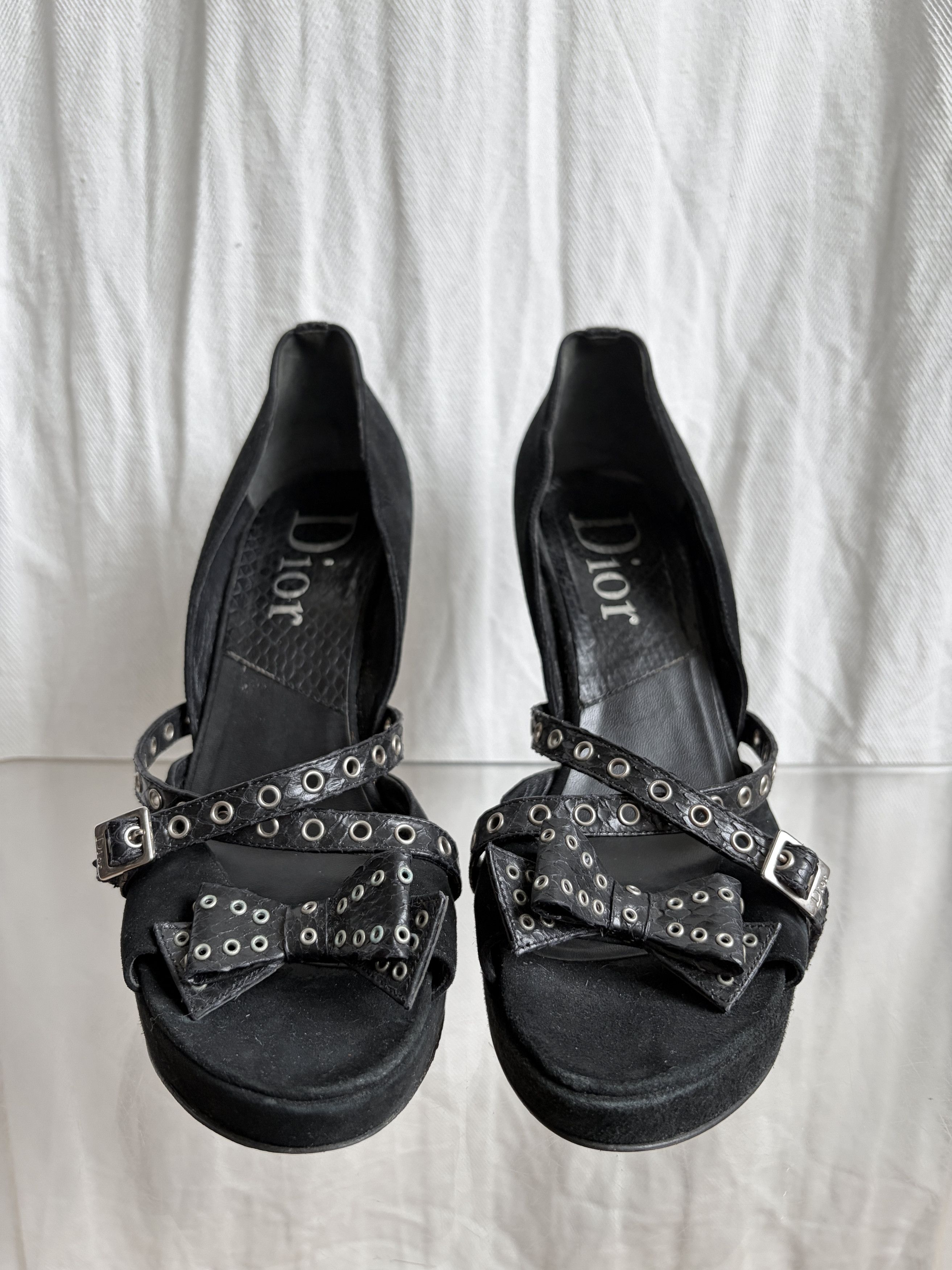 Dior AW03 by John Galliano Studded Bondage Heels Size US 10 / IT 40 - 2 Thumbnail