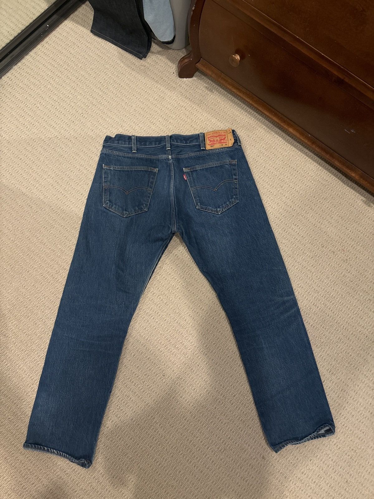 Levi's Vintage Clothing × Vintage 501 levi denim blue Size US 38 / EU 54 - 3 Thumbnail
