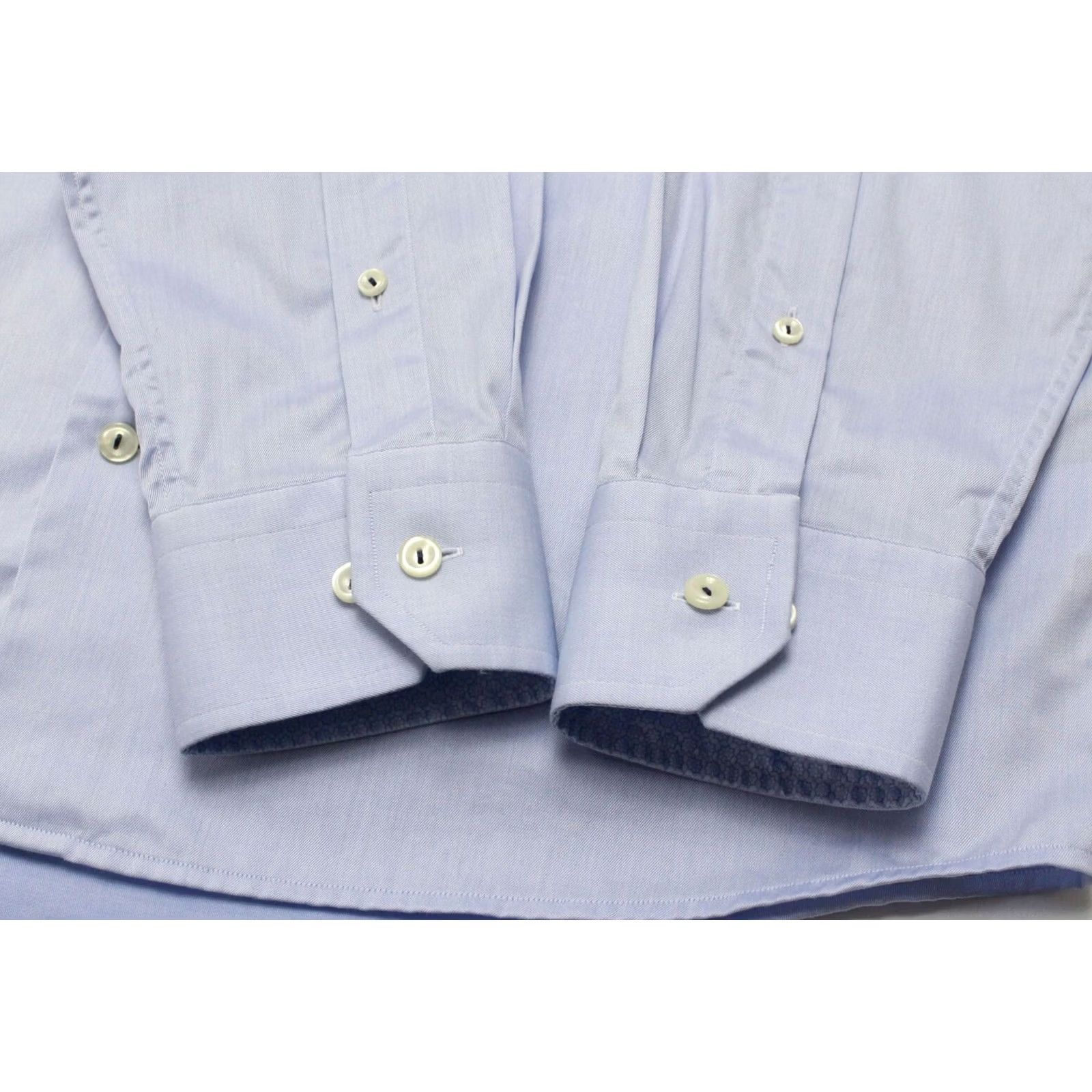 Eton Eton Soho Slim Shirt Men Large Cutaway Collar Dot Pattern Button Up Size 42R - 5 Thumbnail