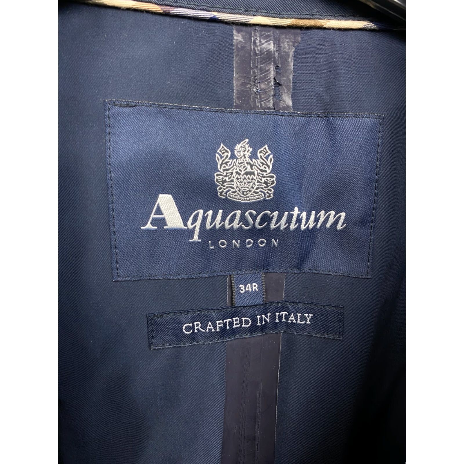 Aquascutum AQUASCUTUM Trench Coat Jacket Aqua Trench Coat Men XS S Blue Navy size S Size US S / EU 44-46 / 1 - 3 Thumbnail