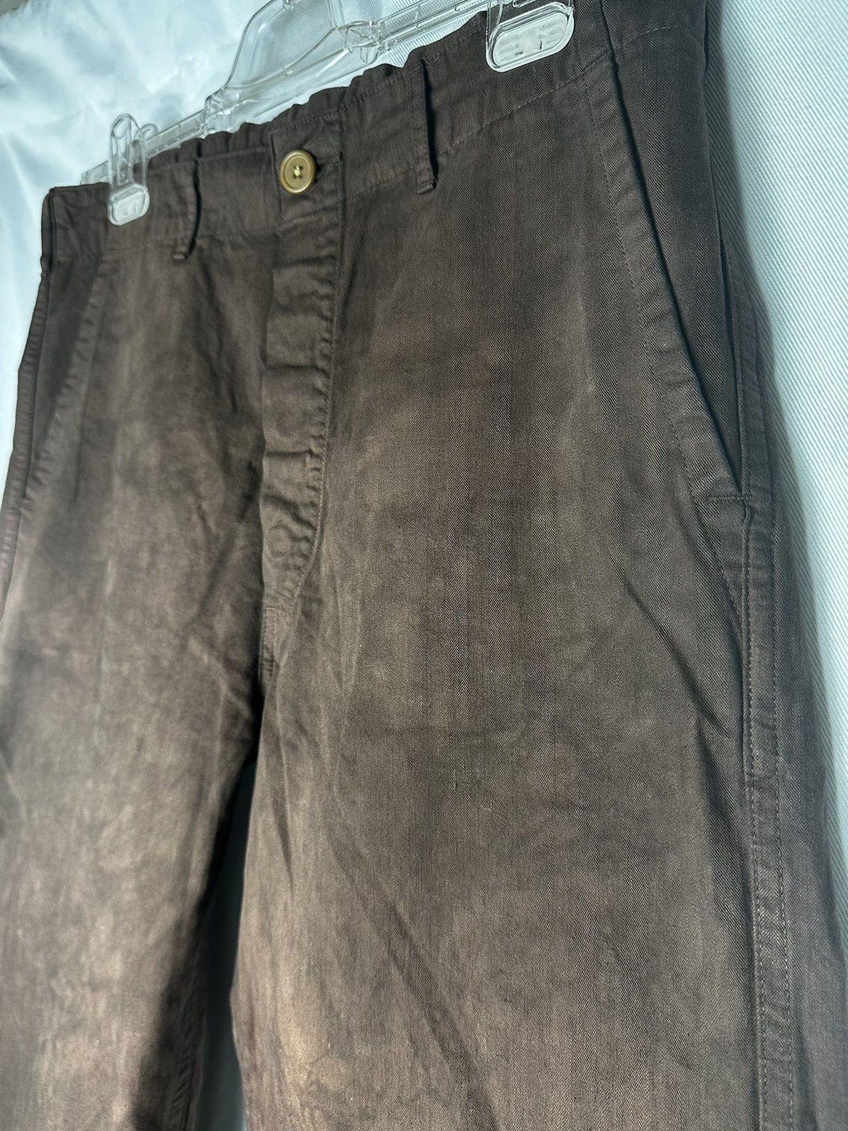 image of Orslow 1/1 Hand-Dyed Herringbone Twill Baker Carpenter Pant in Brown, Men's (Size 32)