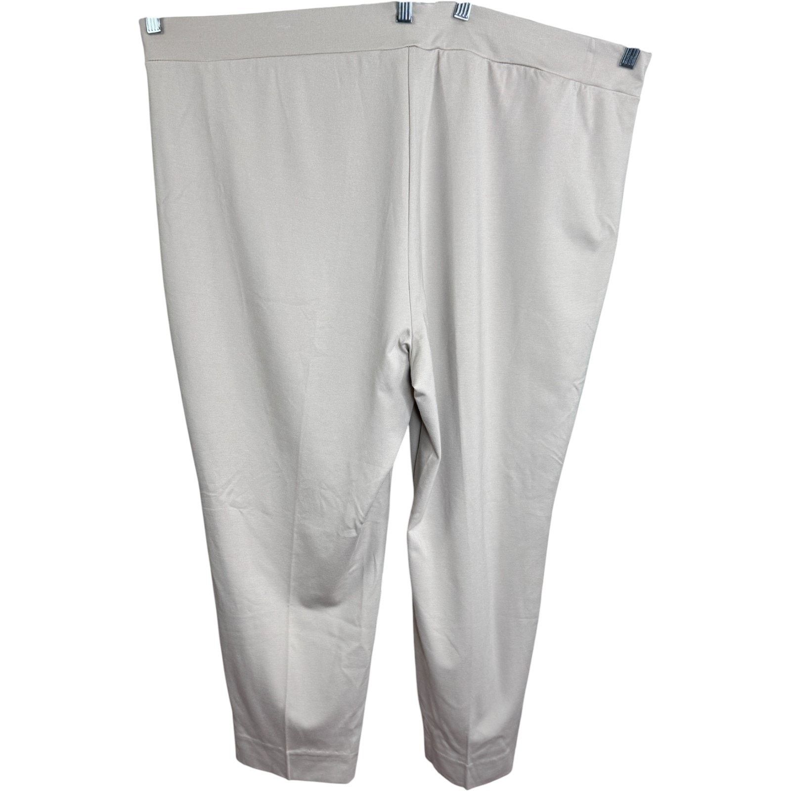 Other Susan Graver Every Day Supreme Knit Slim Leg Pants Stone 3X Size 39" - 4 Thumbnail