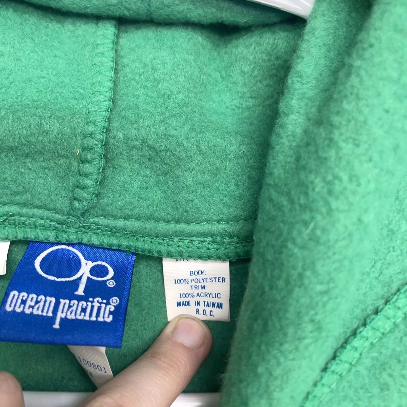 Ocean Pacific VINTAGE Ocean Pacific Hoodie Mens L Green Surf Stars Graphic Fleece 90s Size US L / EU 52-54 / 3 - 5 Thumbnail