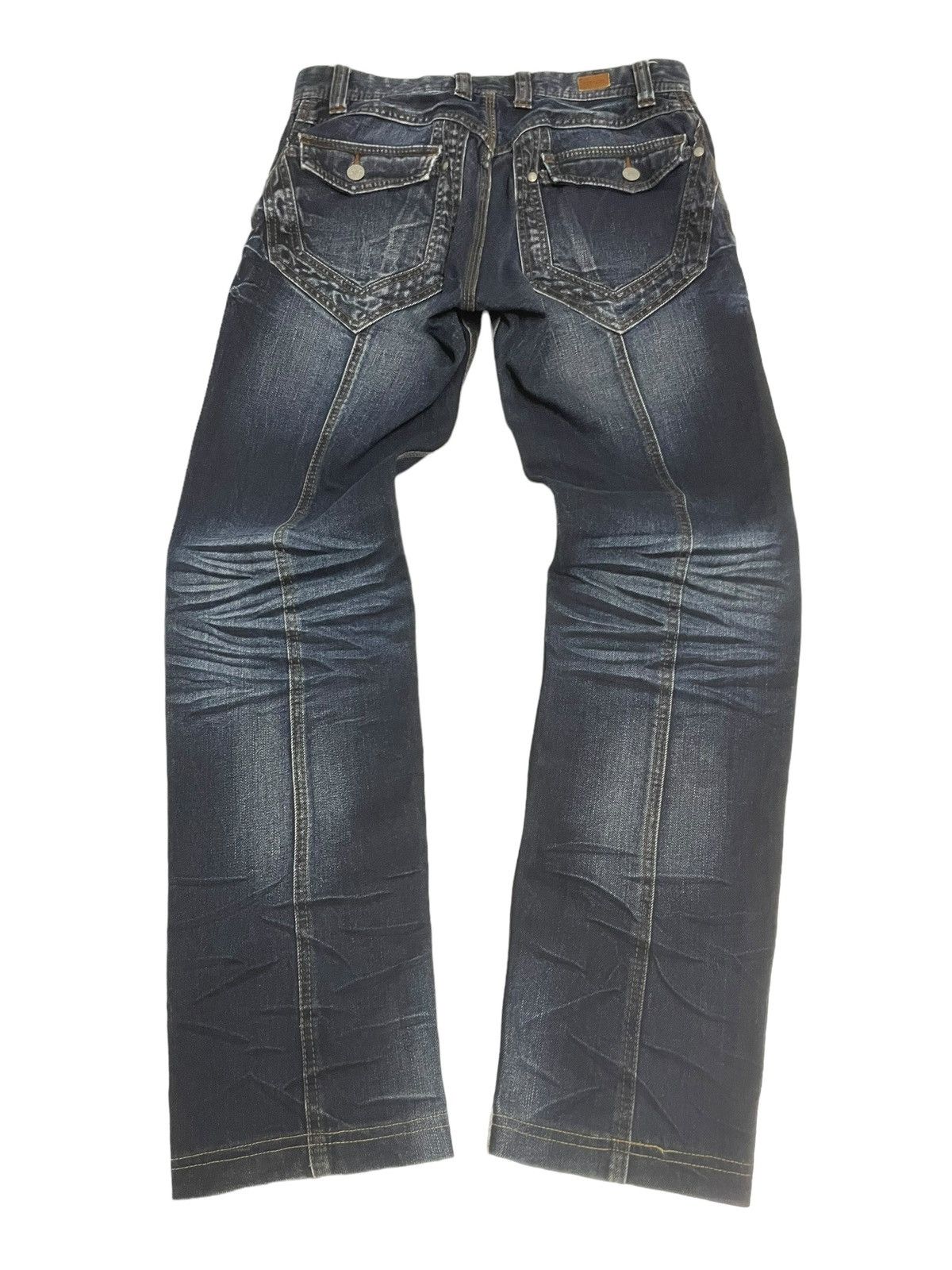Hysteric Glamour × Nicole Club Nicole Club Ezyme Laser Wash Claw Mark Studded Jeans Size US 30 / EU 46 - 2 Thumbnail